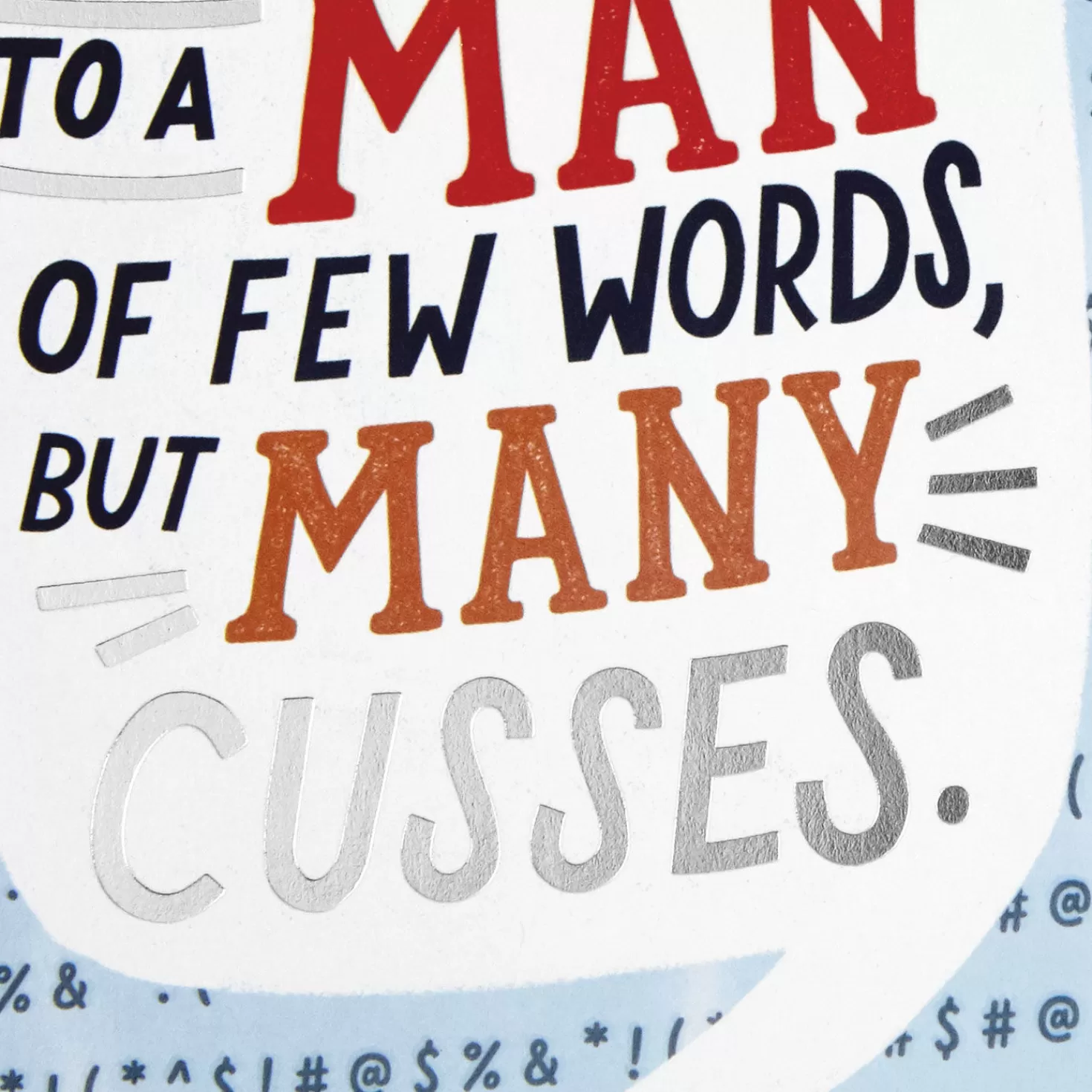 Birthday>Hallmark Few Words, Much Cussing Funny Birthday Card For Him