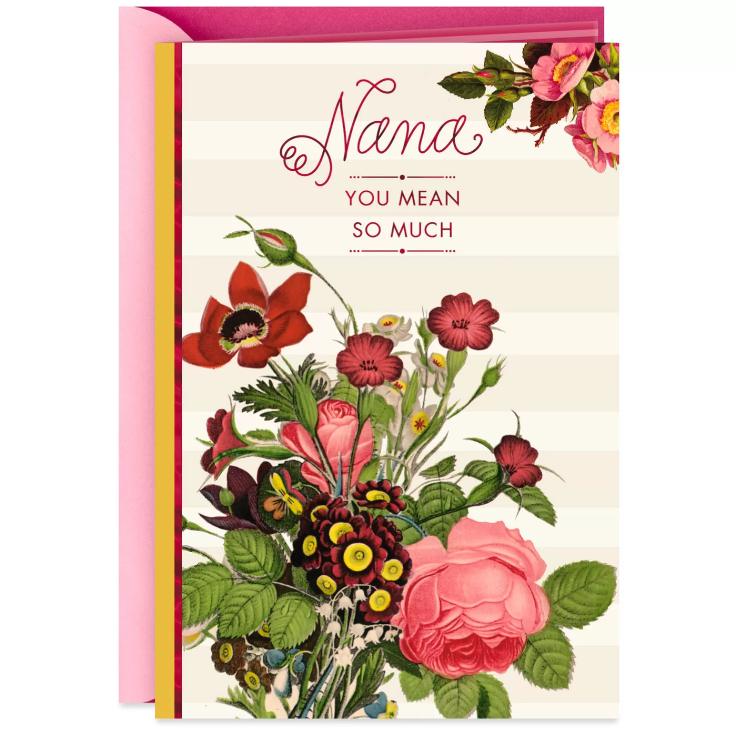 Birthday>Hallmark Flower Bouquet Birthday Card For Nana From Us