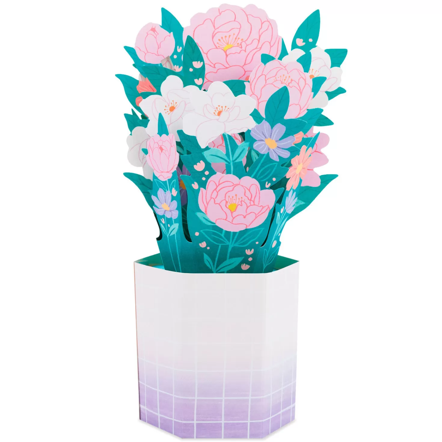 Cheap Flower Bouquet Have A Beautiful Day 3D Pop-Up Card Encouragement