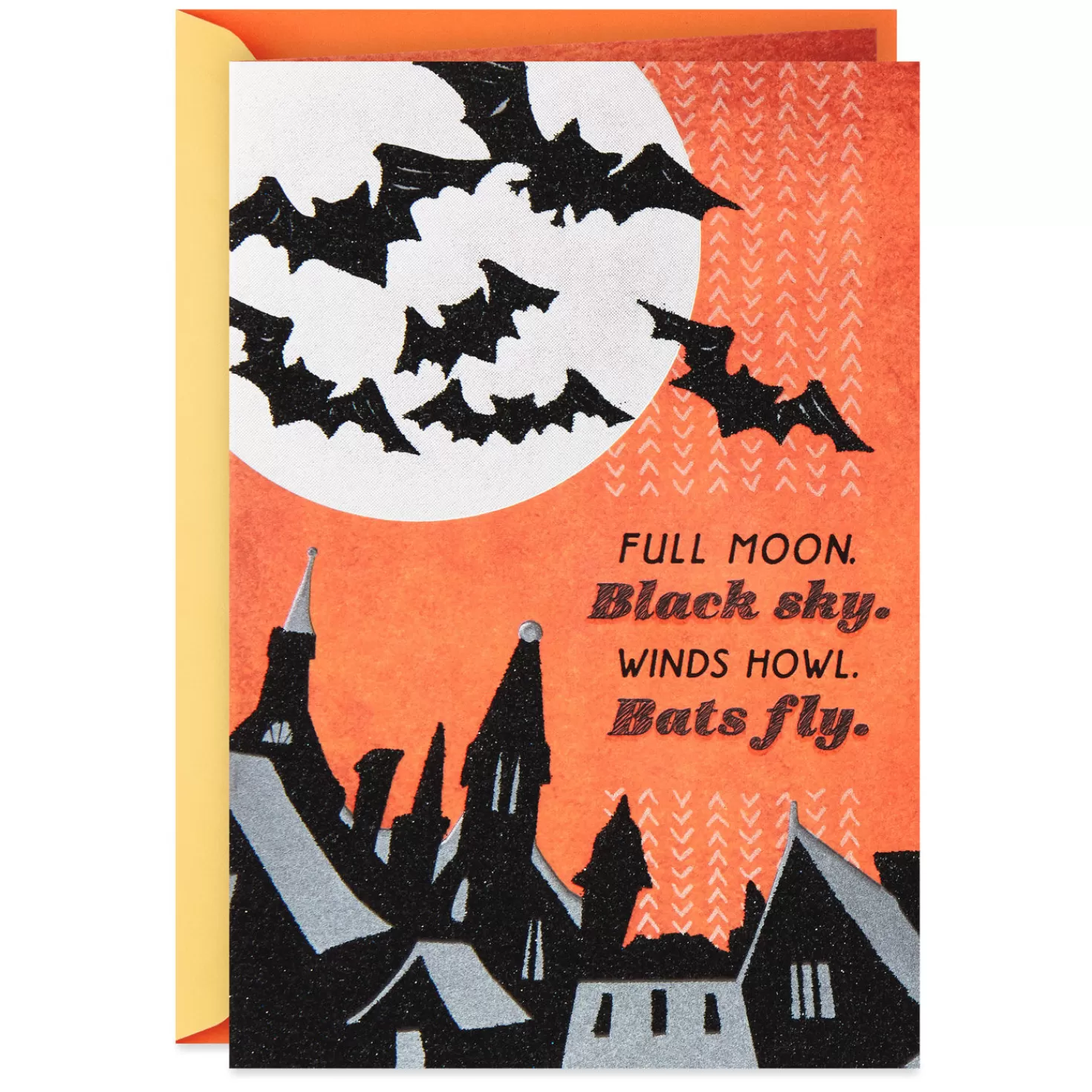 Halloween (10/31)>Hallmark Flying Bats Happy Halloween Card