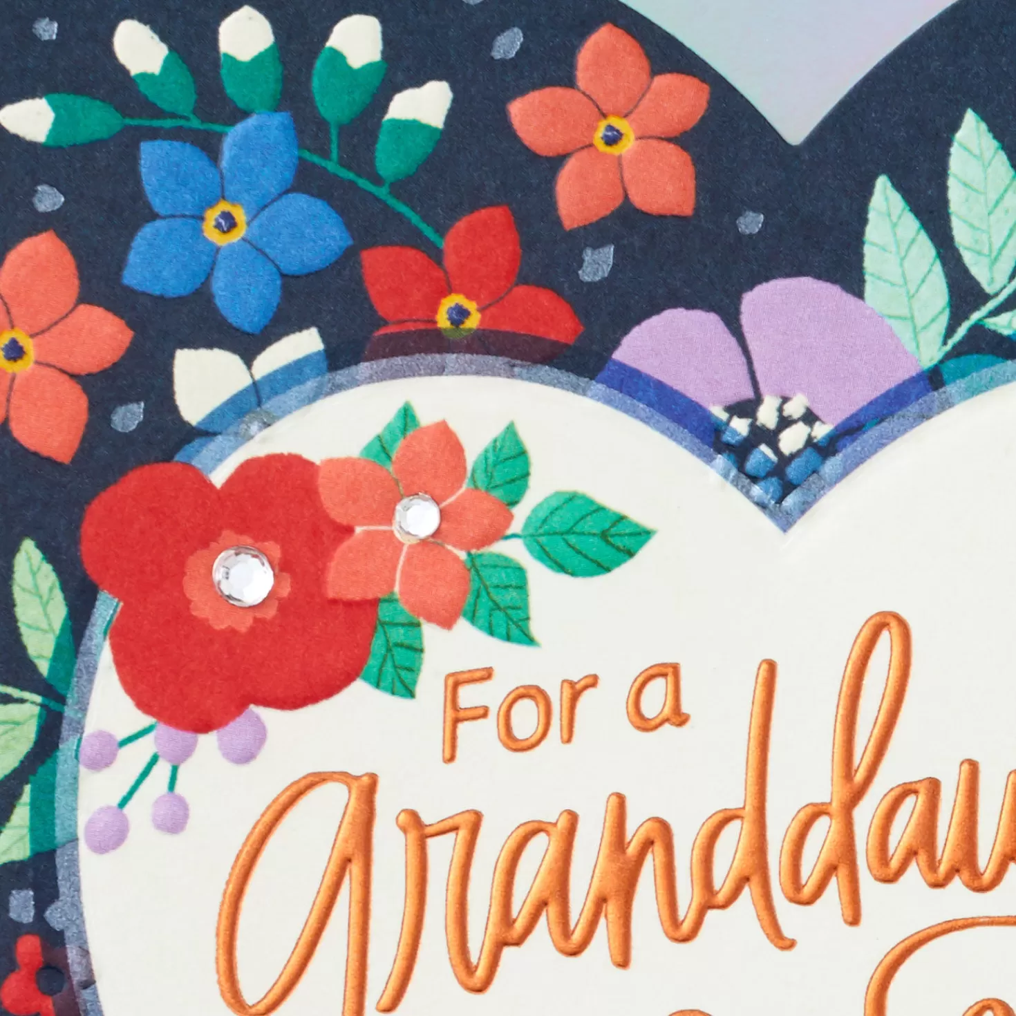 Anniversary>Hallmark For A Granddaughter And Her Love Floral Heart Anniversary Card