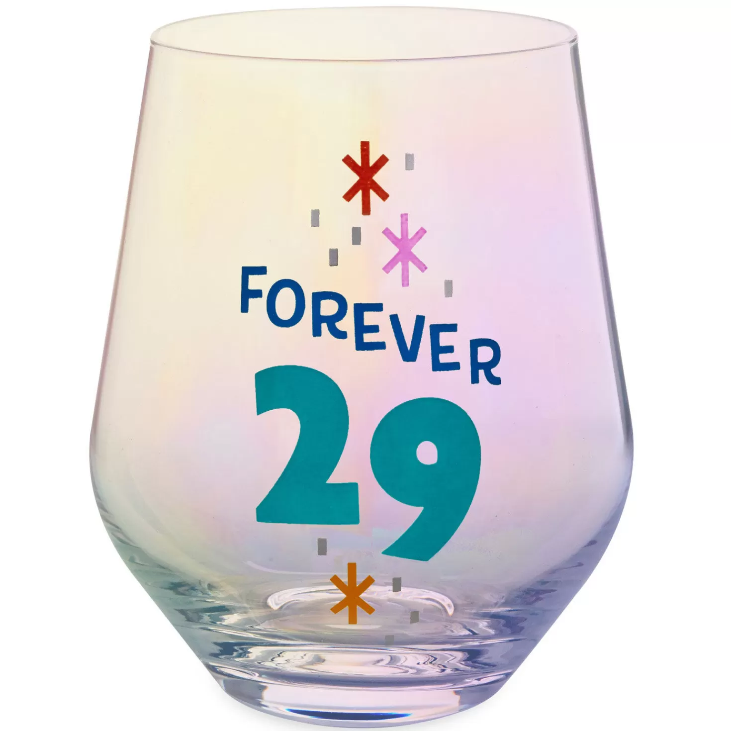 Birthday>Hallmark Forever 29 Stemless Wine Glass, 16 Oz.