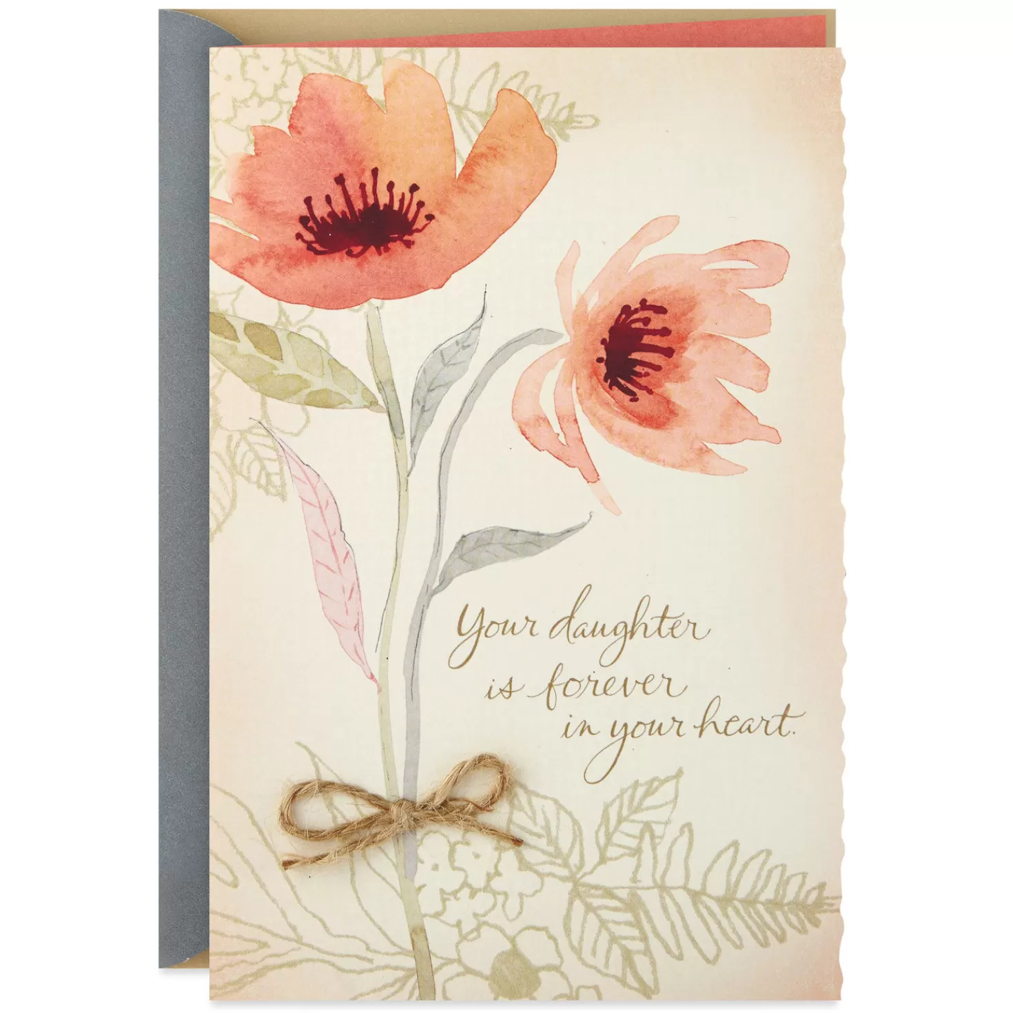 Hot Forever In Your Heart Sympathy Card For Loss Of Daughter Sympathy