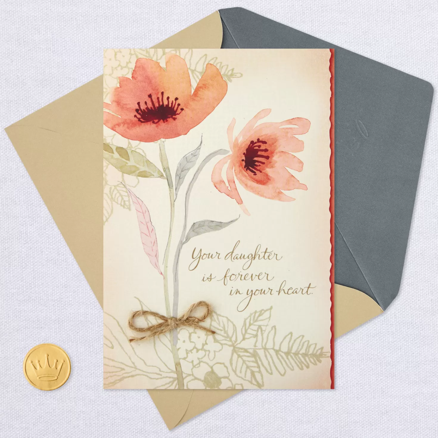 Hot Forever In Your Heart Sympathy Card For Loss Of Daughter Sympathy