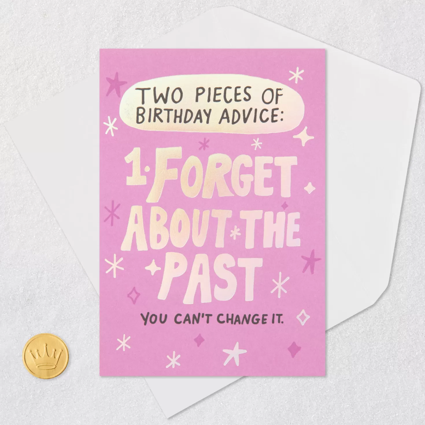Birthday>Hallmark Forget About The Past And The Present Funny Birthday Card