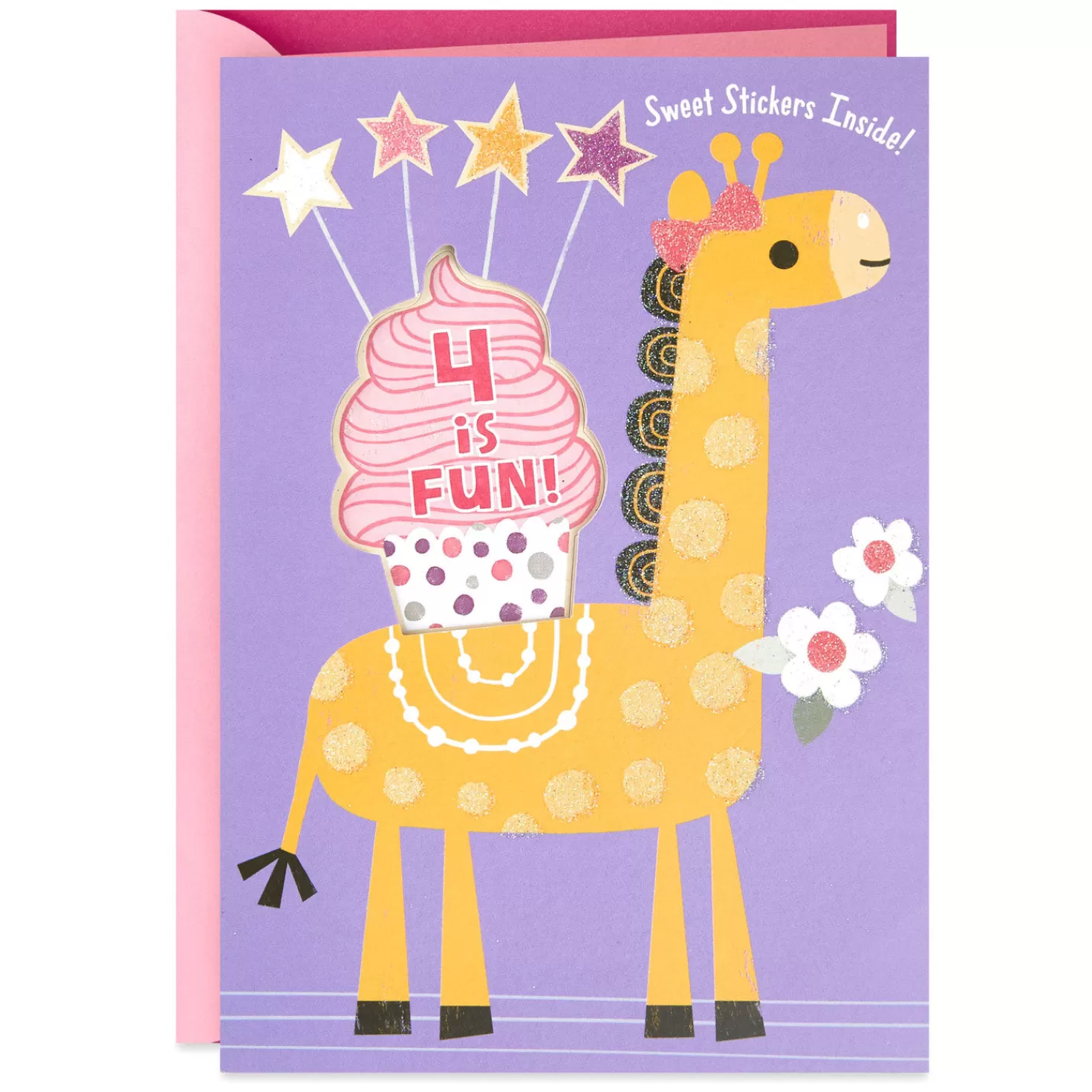 Birthday>Hallmark Four Is Fun 4Th Birthday Card With Stickers
