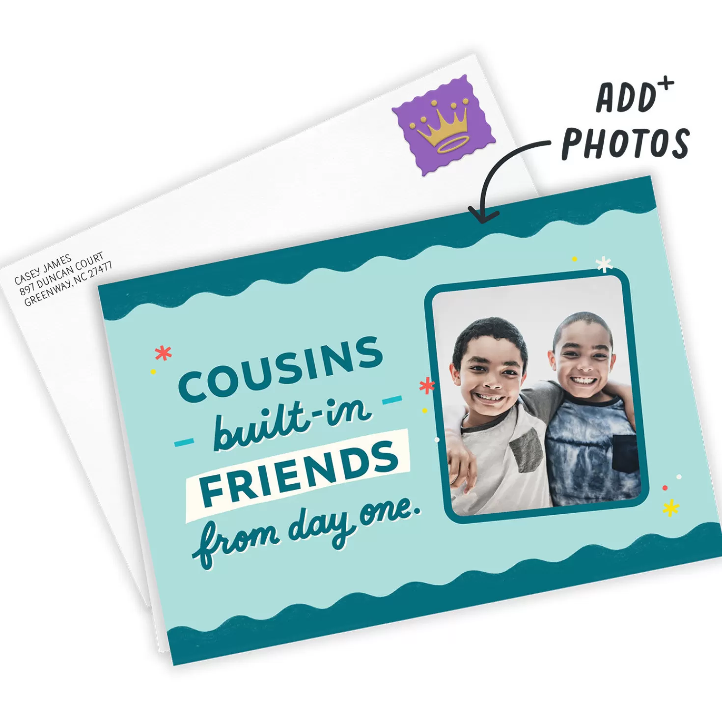 Best Sale Friends From Day One Folded Photo Card Congratulations