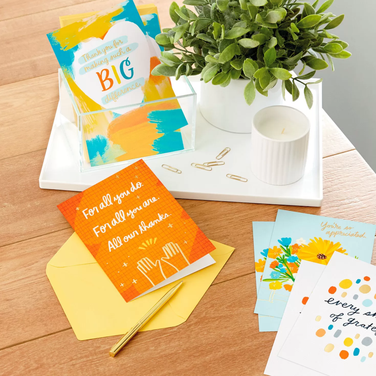 Best From The Heart Boxed Thank-You Cards Assortment, Pack Of 16 Thank You