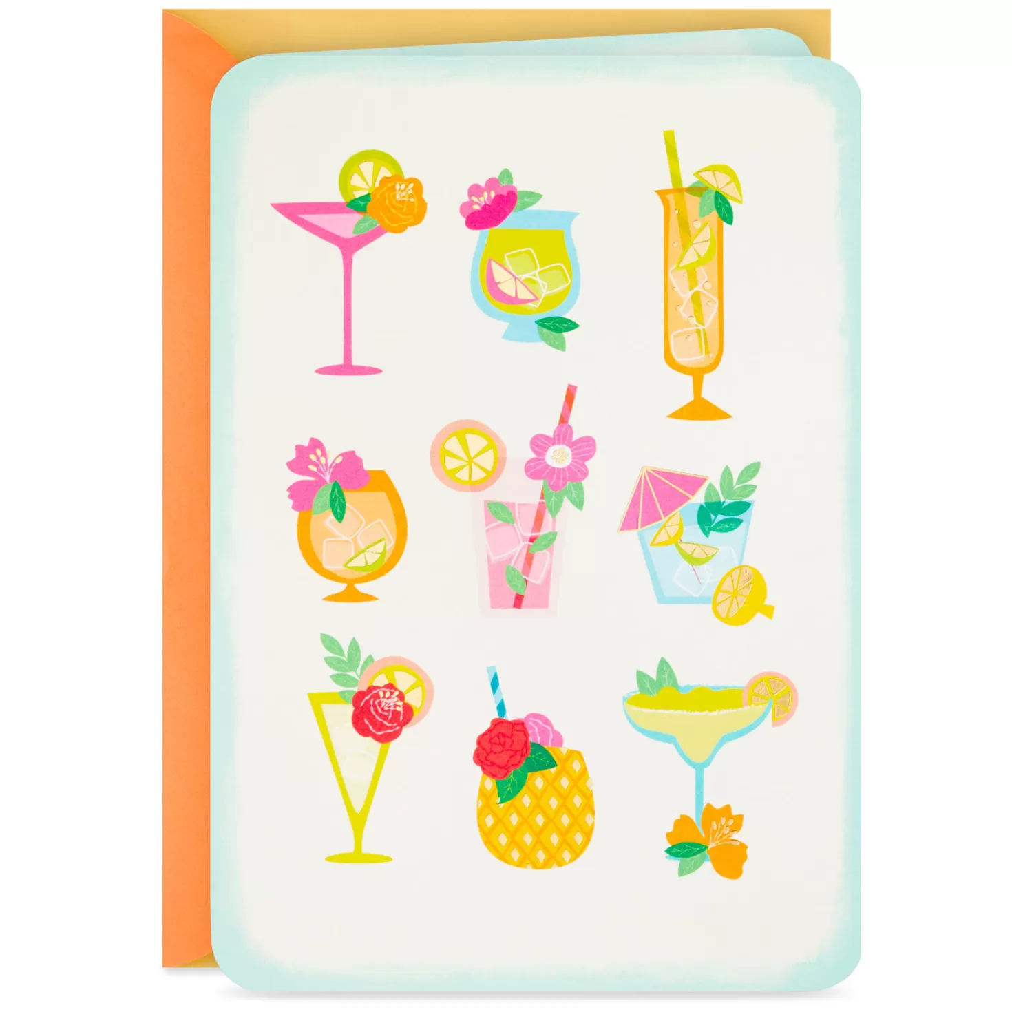 Cheap Fruity Cocktail Drinks Blank Card Congratulations