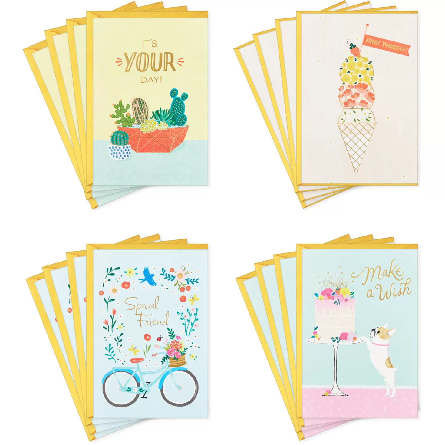 Birthday>Hallmark Fun And Floral Boxed Birthday Cards Assortment, Pack Of 16
