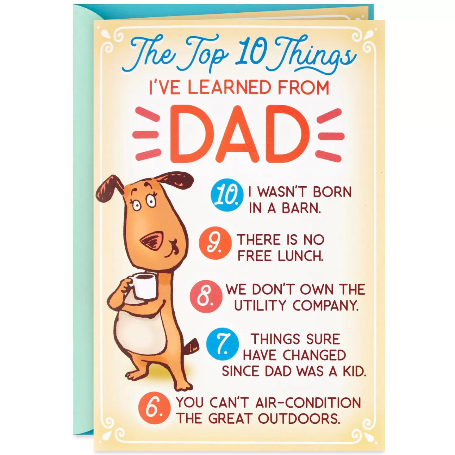 Birthday>Hallmark Funny Top 10 Birthday Card For Dad With Button Pin