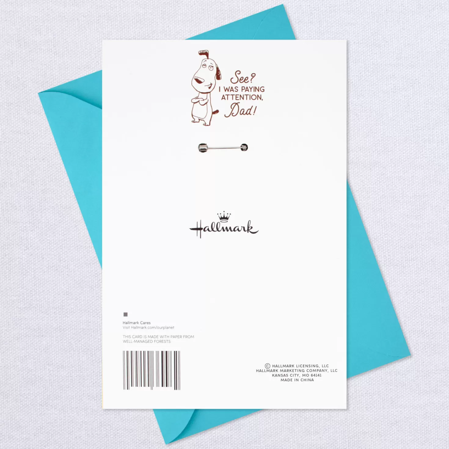 Birthday>Hallmark Funny Top 10 Birthday Card For Dad With Button Pin