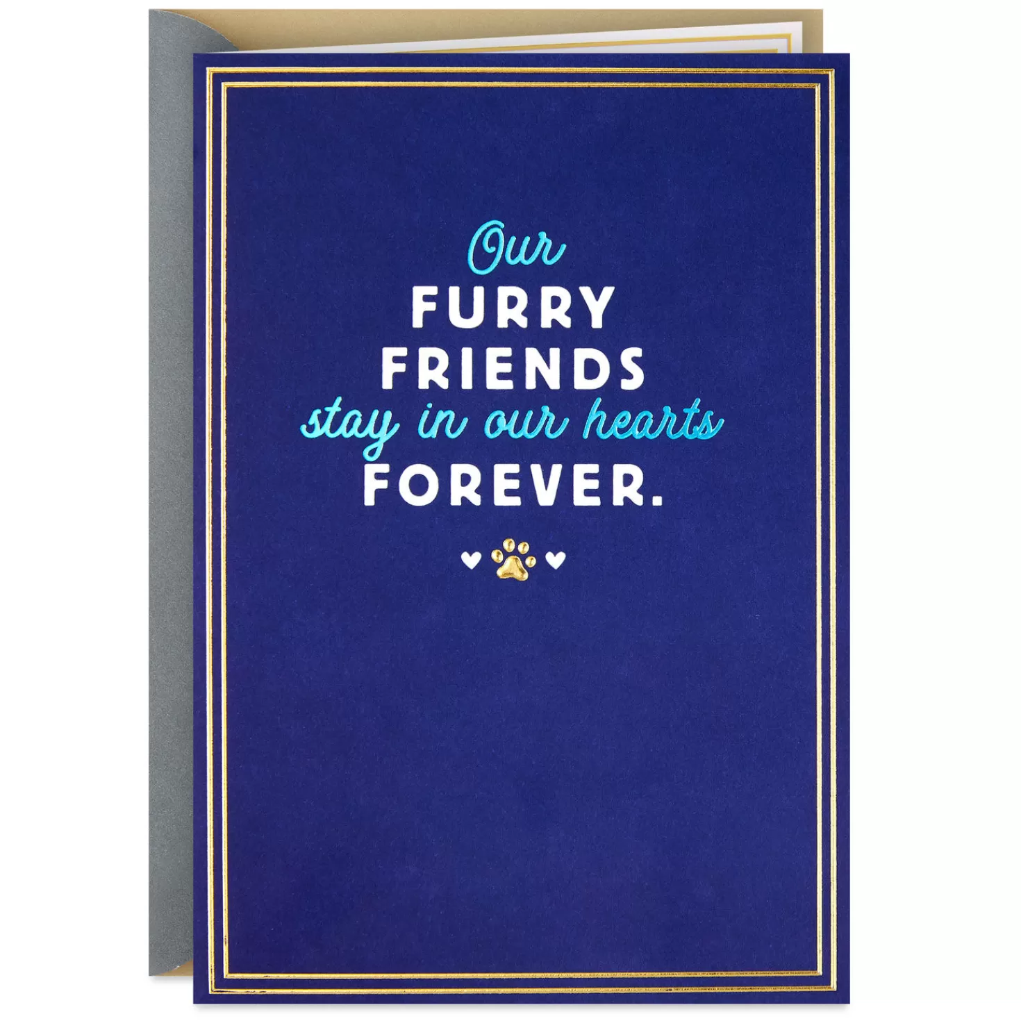 Cheap Furry Friends Forever In Our Hearts Sympathy Card For Loss Of Pet Sympathy