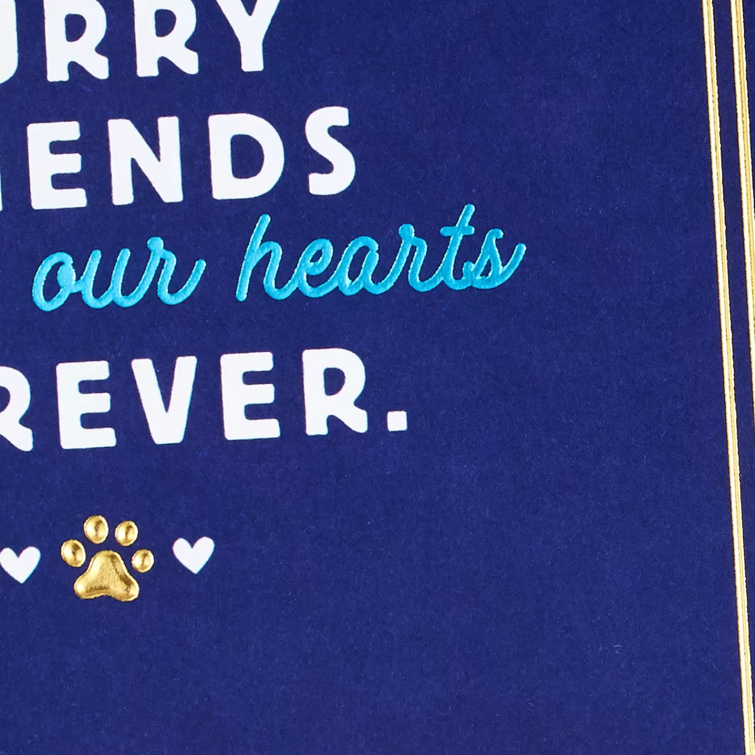 Cheap Furry Friends Forever In Our Hearts Sympathy Card For Loss Of Pet Sympathy
