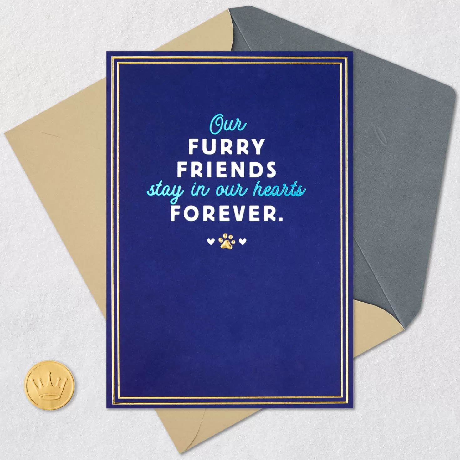 Cheap Furry Friends Forever In Our Hearts Sympathy Card For Loss Of Pet Sympathy