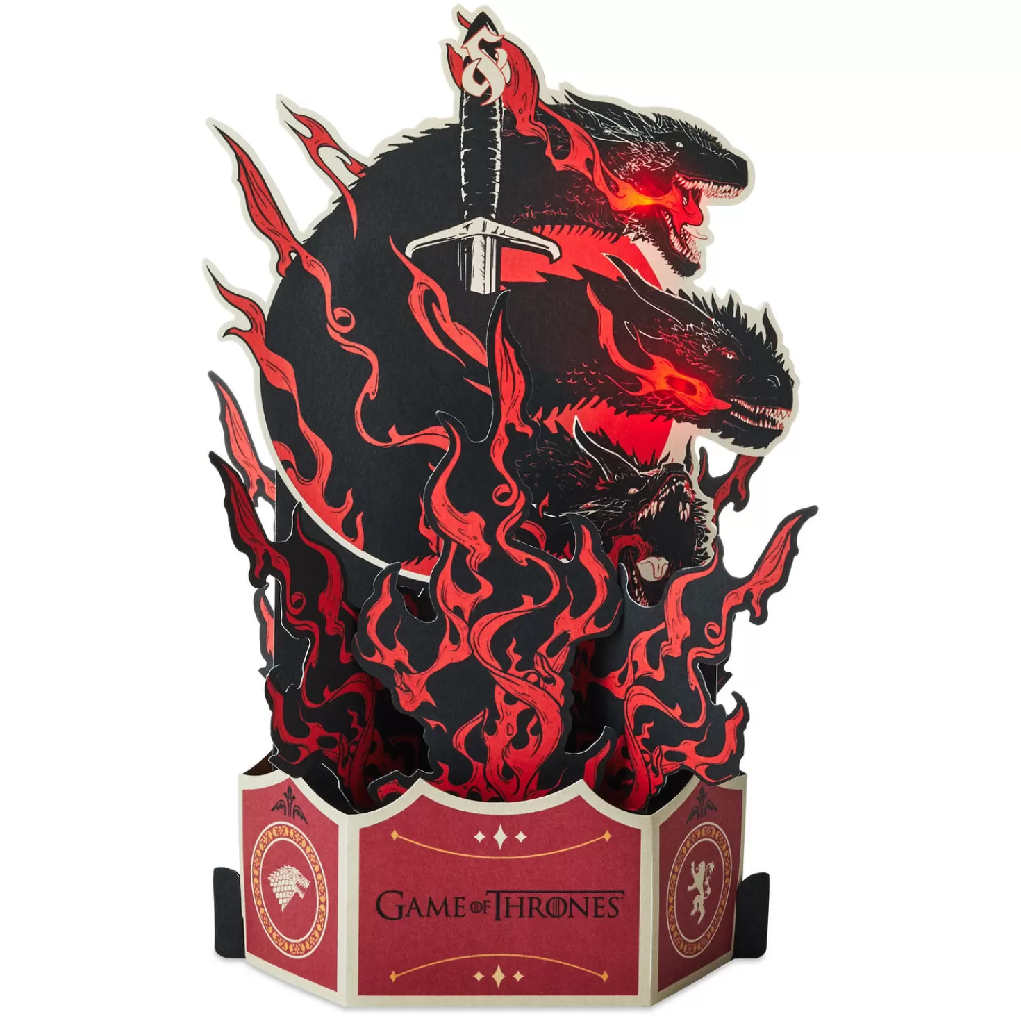 Hot Game Of Thrones™ Legend 3D Pop-Up Musical Card With Light Encouragement