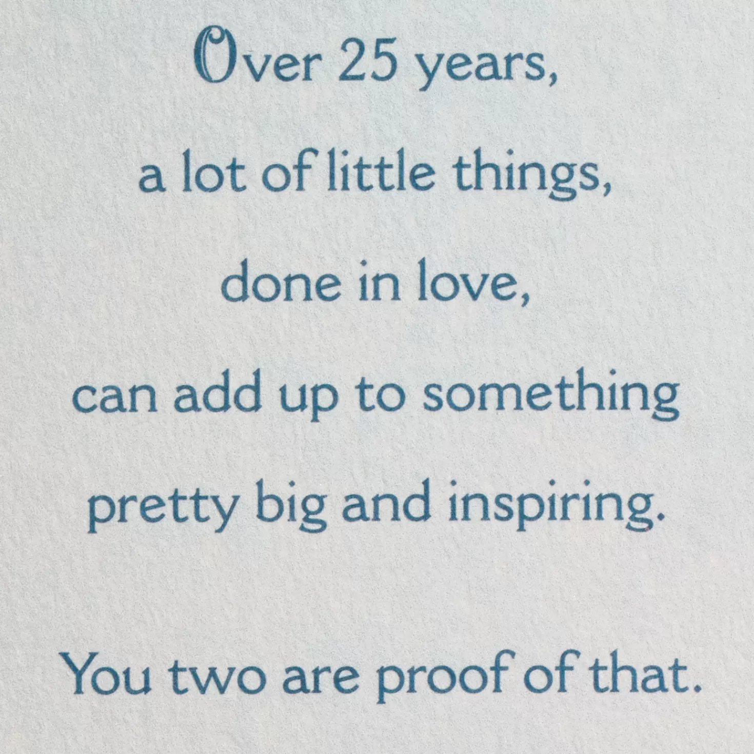 Anniversary>Hallmark Getting The Little Things Right 25Th Anniversary Card