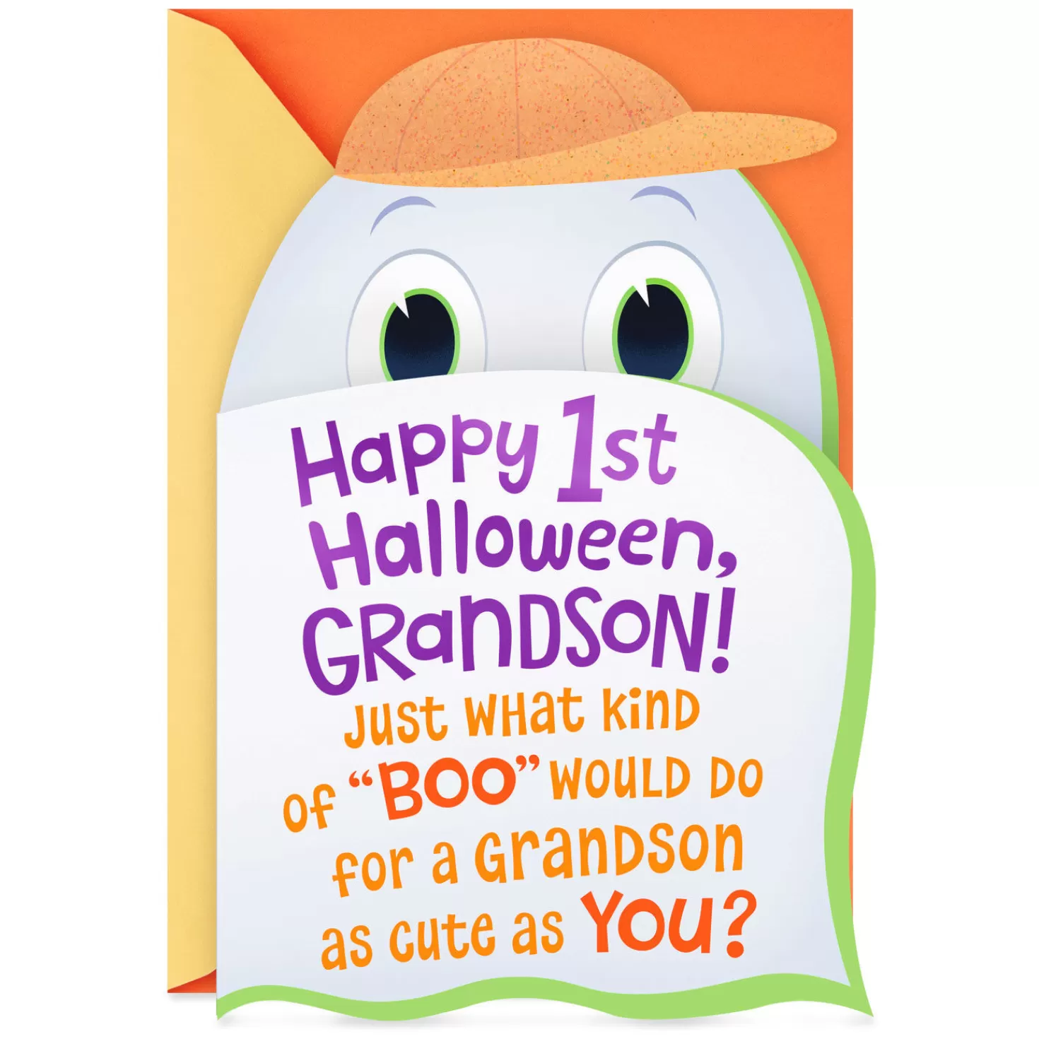 Halloween (10/31)>Hallmark Ghost Peek-A-Boo First Halloween Card For Grandson