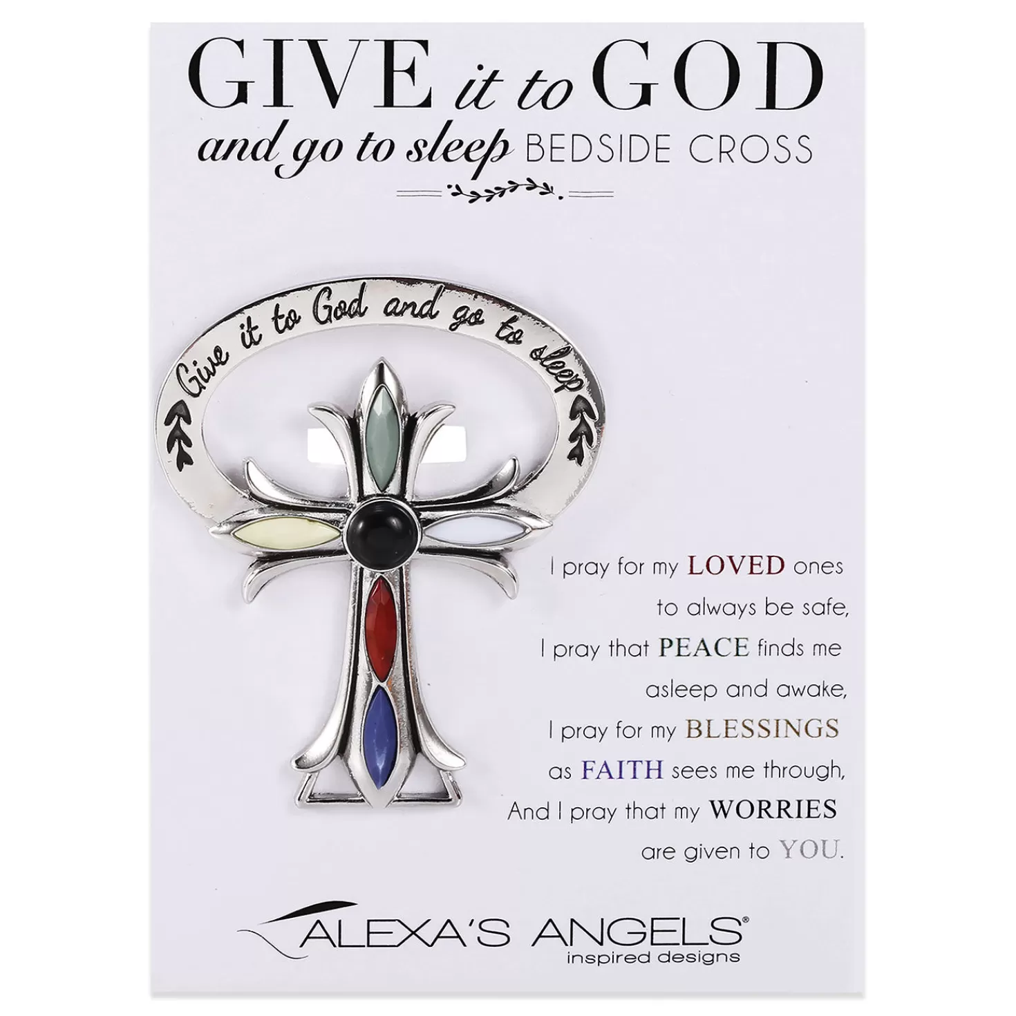 Cheap Give It To God Bedside Cross Figurine, 2.5" Encouragement