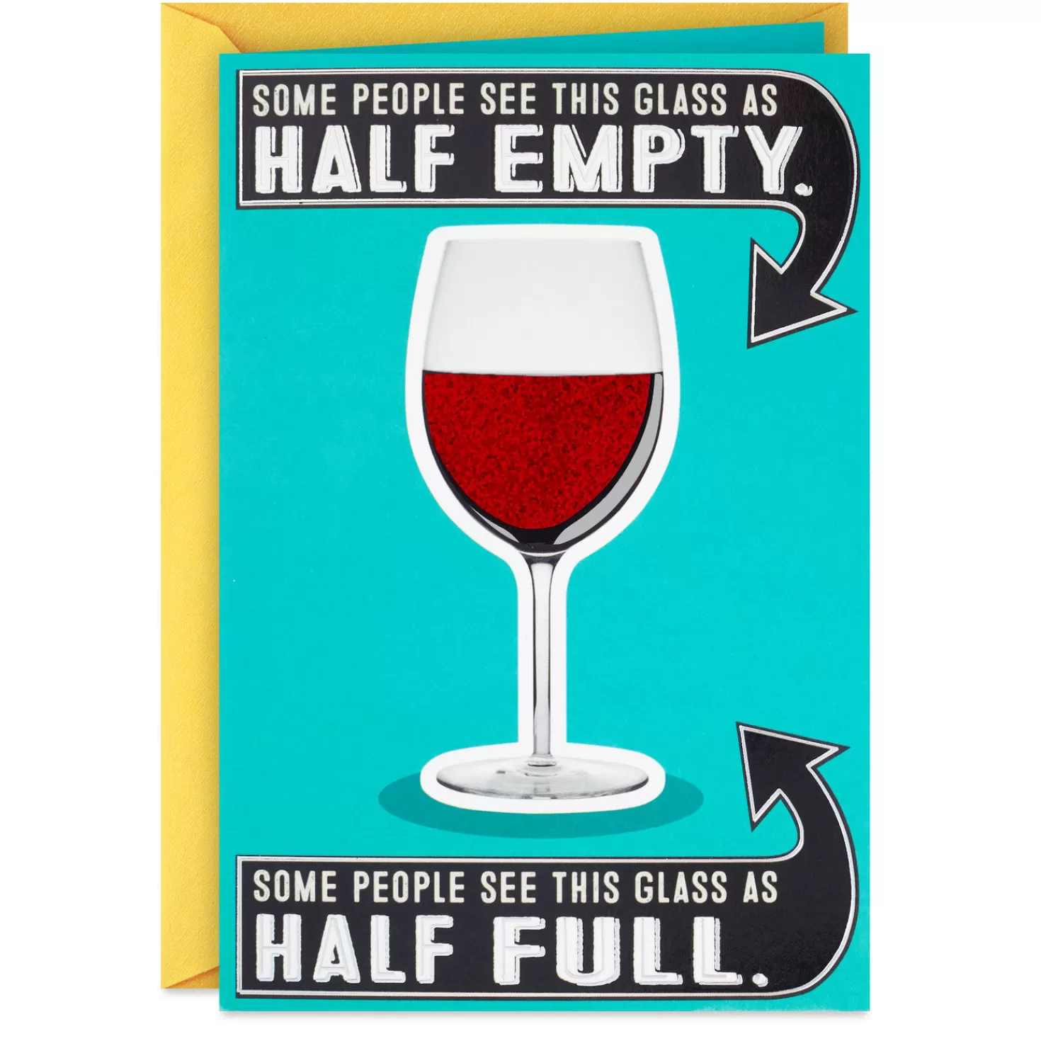 Birthday>Hallmark Glass Half-Full Of Wine Birthday Card