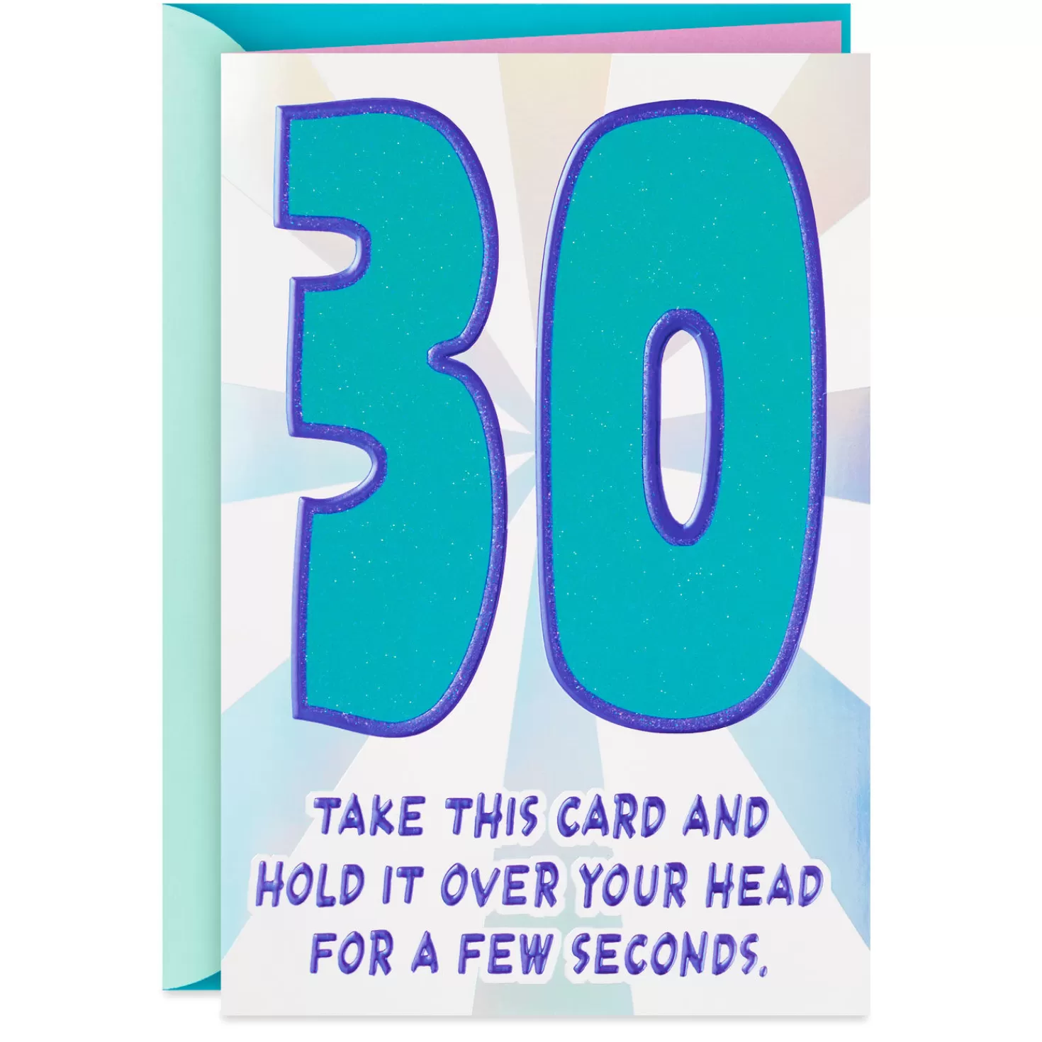 Birthday>Hallmark Glittery Numbers Funny 30Th Birthday Card