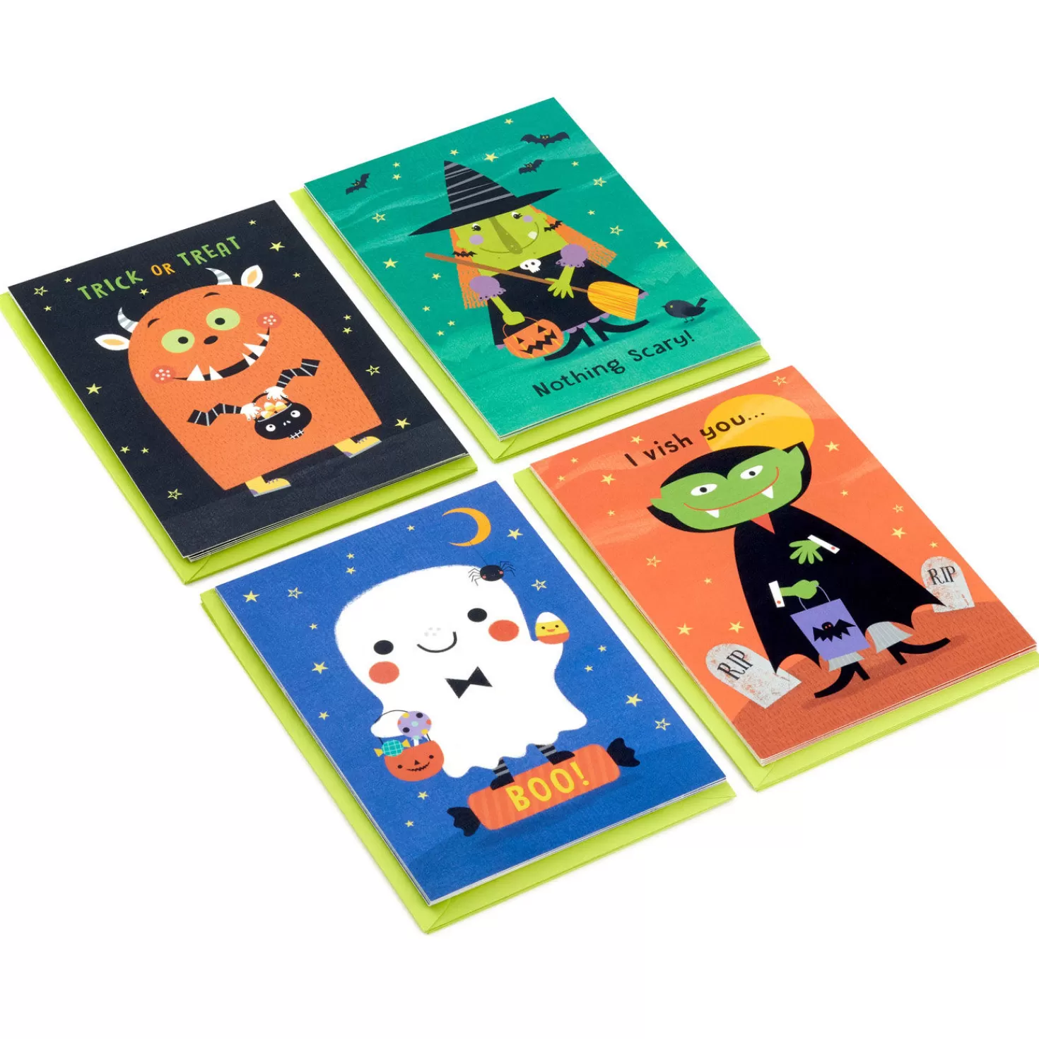 Halloween (10/31)>Hallmark Glow In The Dark Boxed Halloween Cards Assortment, Pack Of 16