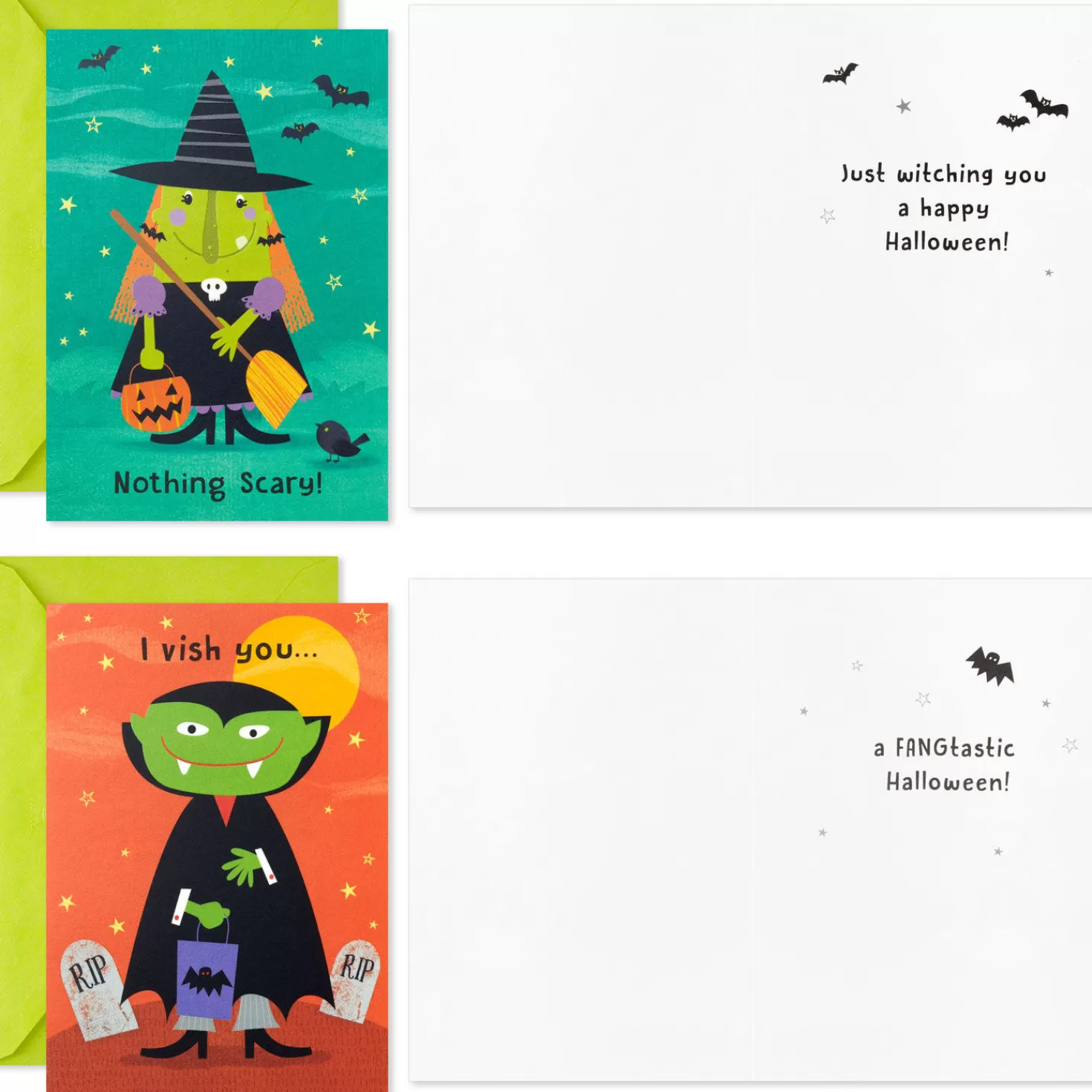 Halloween (10/31)>Hallmark Glow In The Dark Boxed Halloween Cards Assortment, Pack Of 16