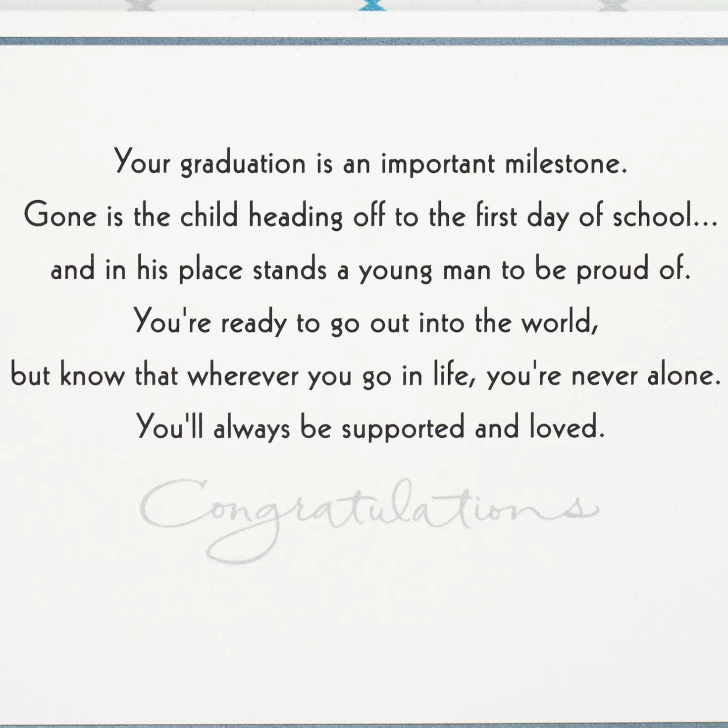 New Go Out Into The World Graduation Card For Grandson Graduation