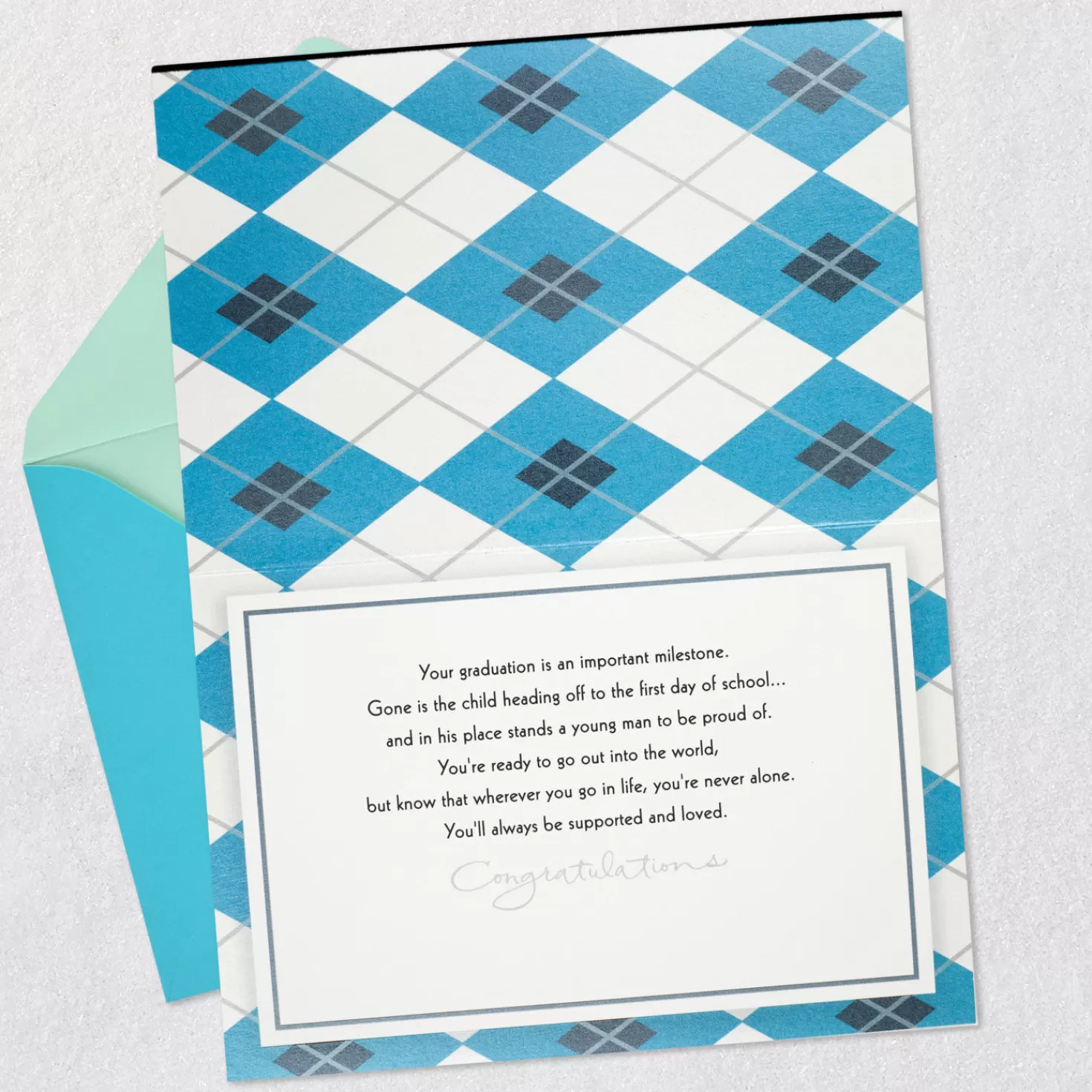 New Go Out Into The World Graduation Card For Grandson Graduation