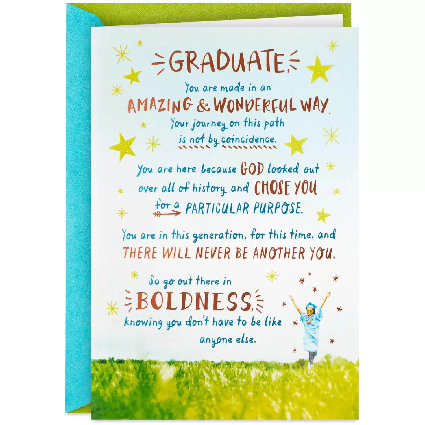 Fashion God Chose You Religious Graduation Card Graduation