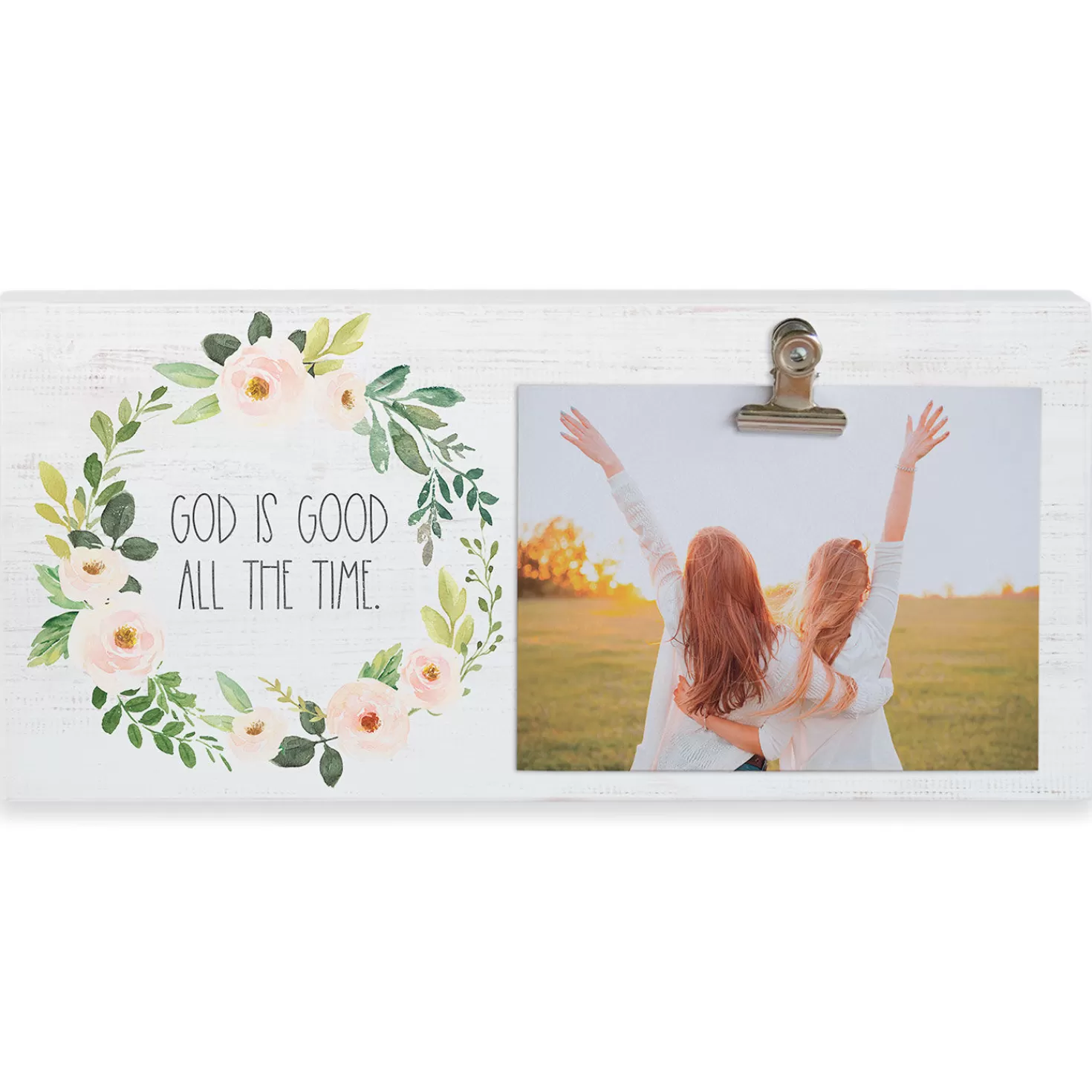 Online God Is Good Clip Picture Frame, 3X5 Encouragement