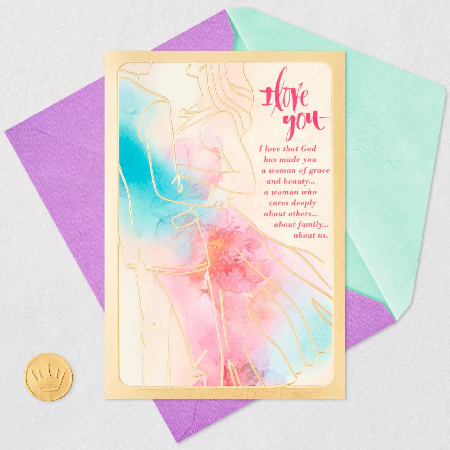 Anniversary>Hallmark God Made You A Woman Of Grace Anniversary Card For Wife