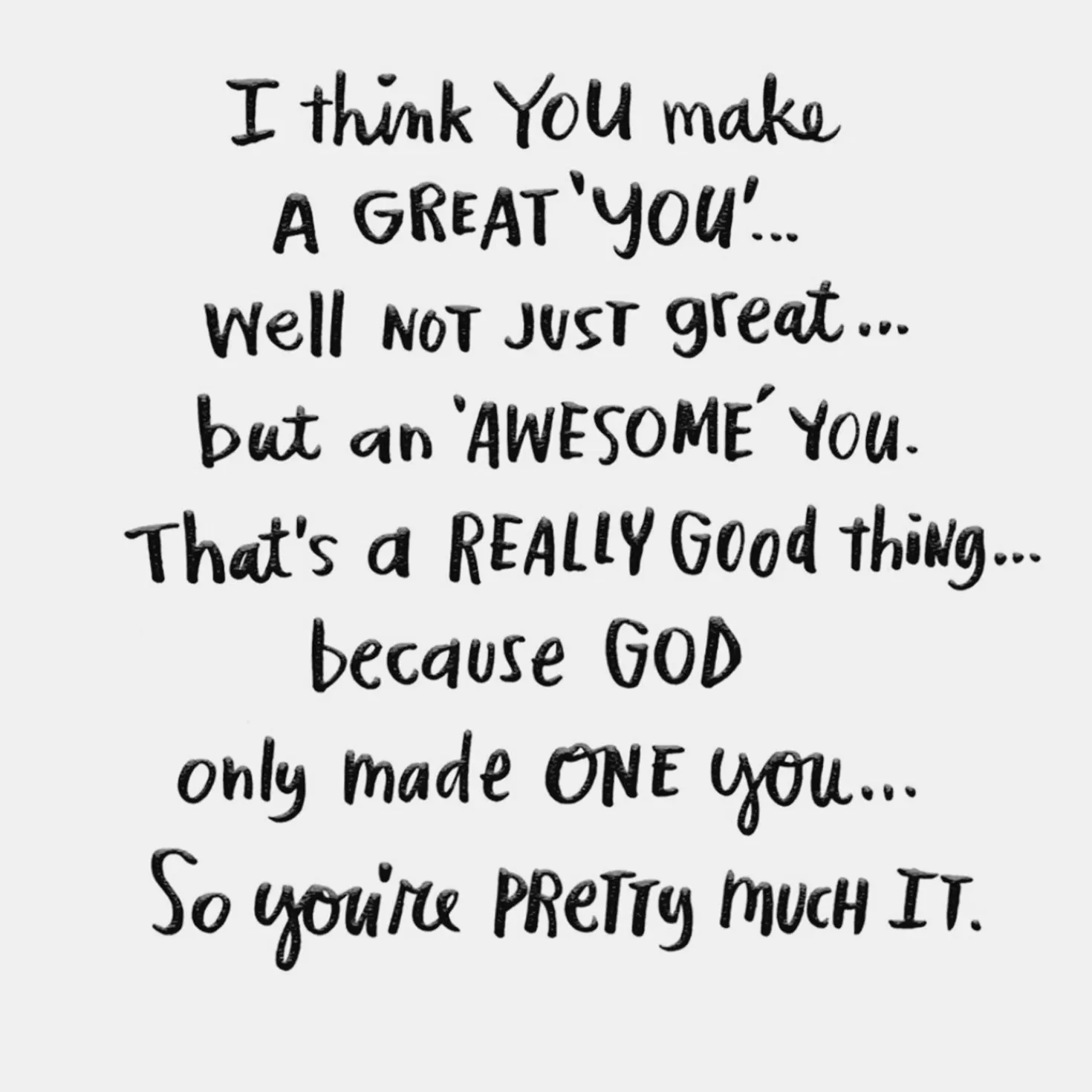 New God Only Made One You Religious Encouragement Card Encouragement