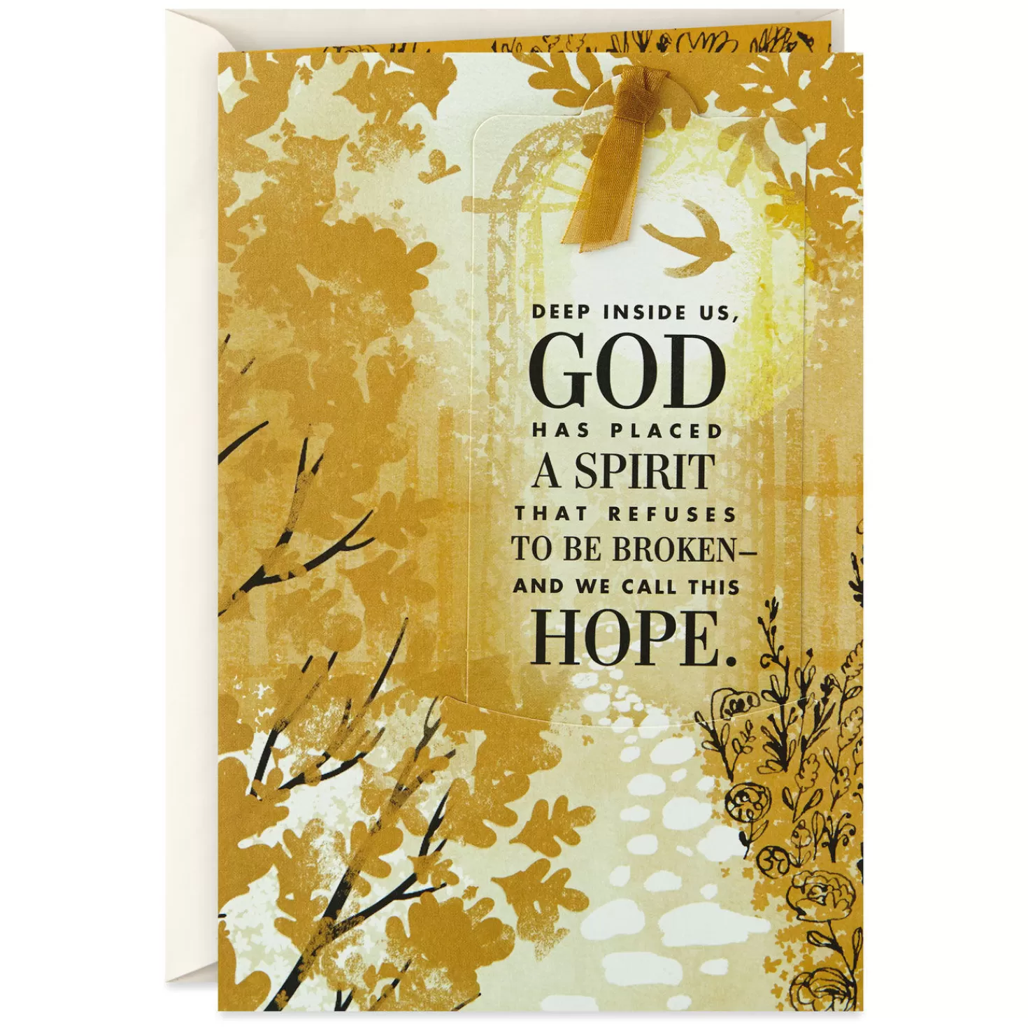 Cheap God's Got You Religious Encouragement Card With Bookmark Get Well