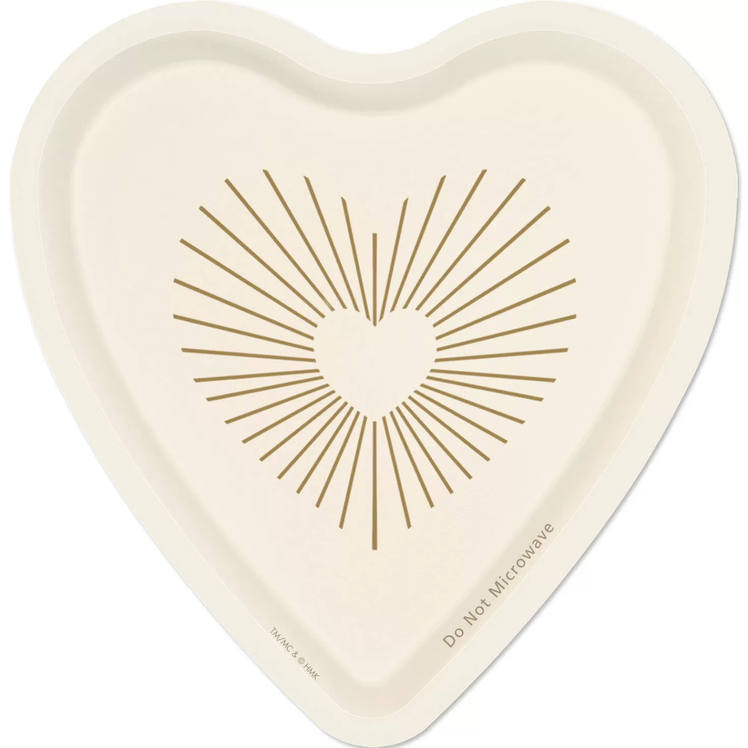 Outlet Gold And Ivory Heart-Shaped Dessert Plates, Set Of 8 Wedding