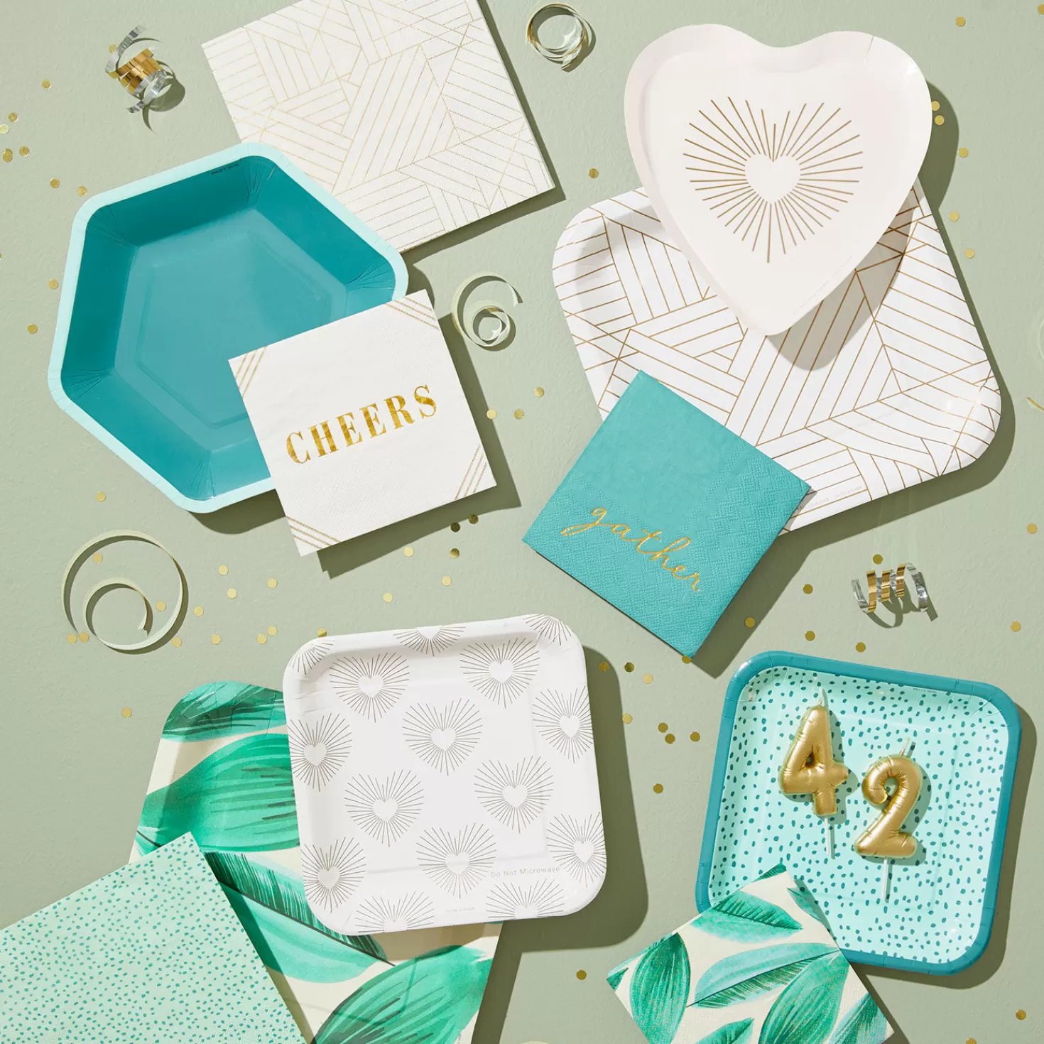 Outlet Gold And Ivory Heart-Shaped Dessert Plates, Set Of 8 Wedding