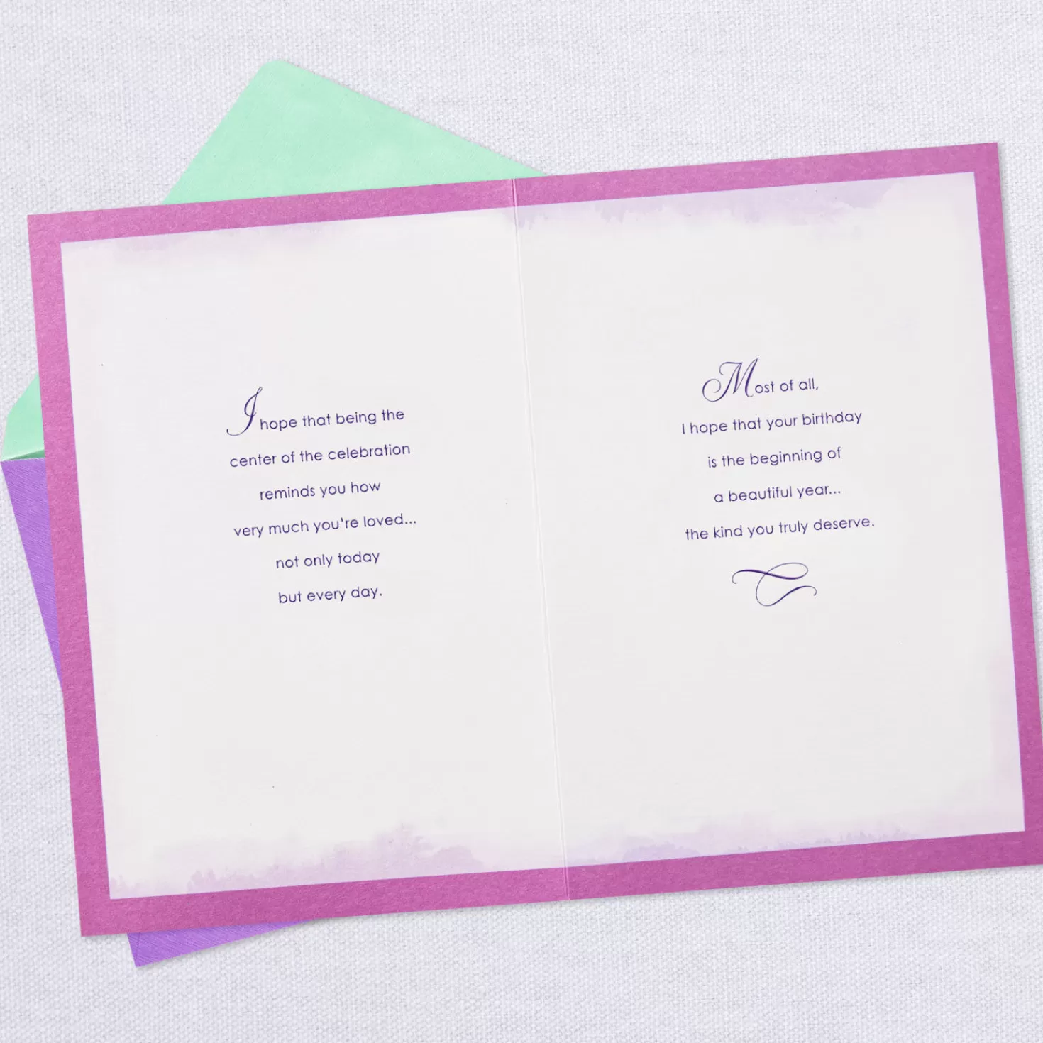 Birthday>Hallmark Gold And Pink Paisley Flowers Birthday Card For Sister
