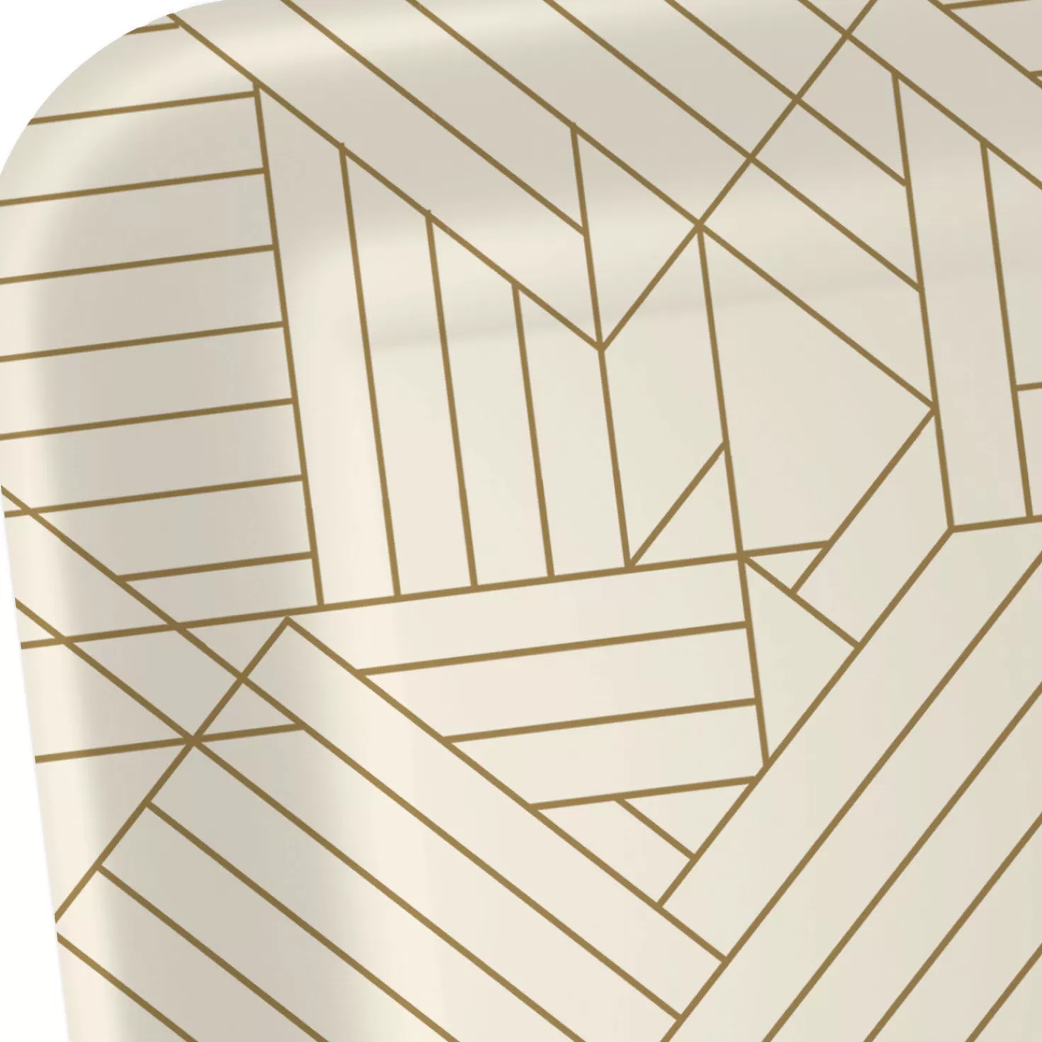 Anniversary>Hallmark Gold Geometric On Ivory Square Dinner Plates, Set Of 8
