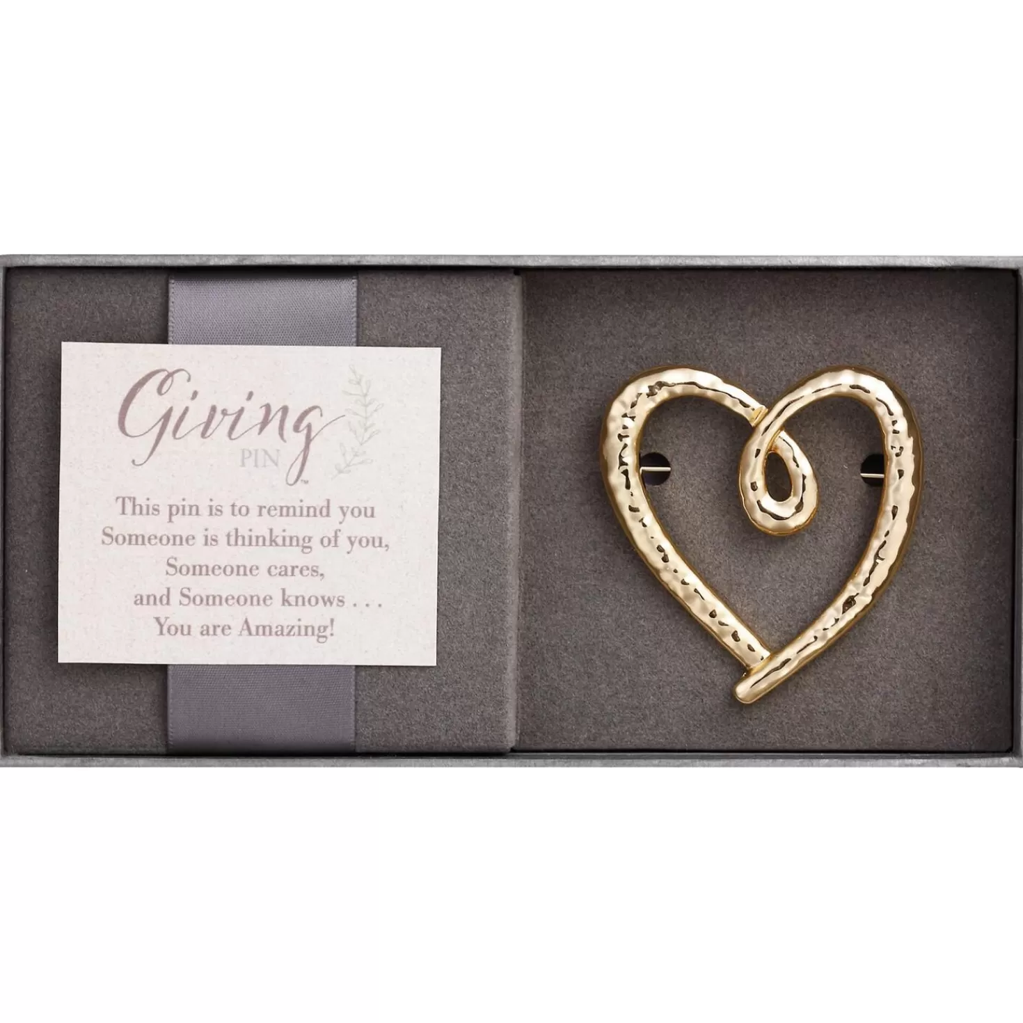 Cheap Gold Heart Giving Pin Encouragement