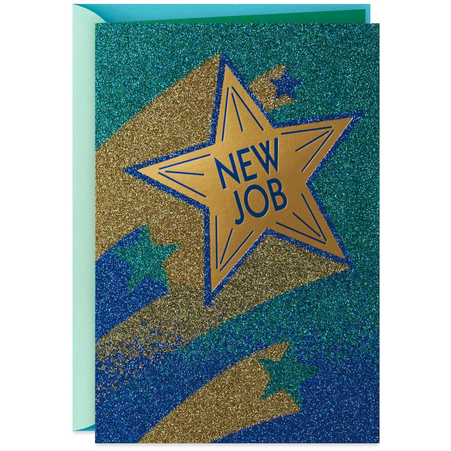 Cheap Gold Star New Job Congratulations Card Congratulations