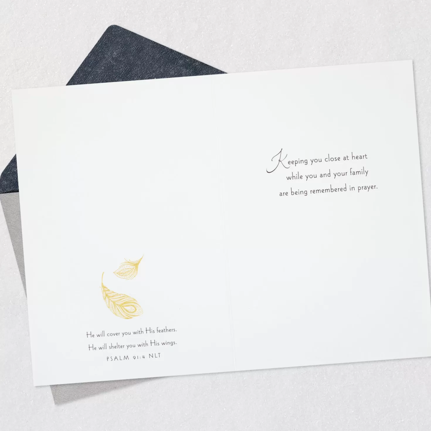 Sale Golden Feathers Religious Sympathy Card For Loss Of Loved One Sympathy