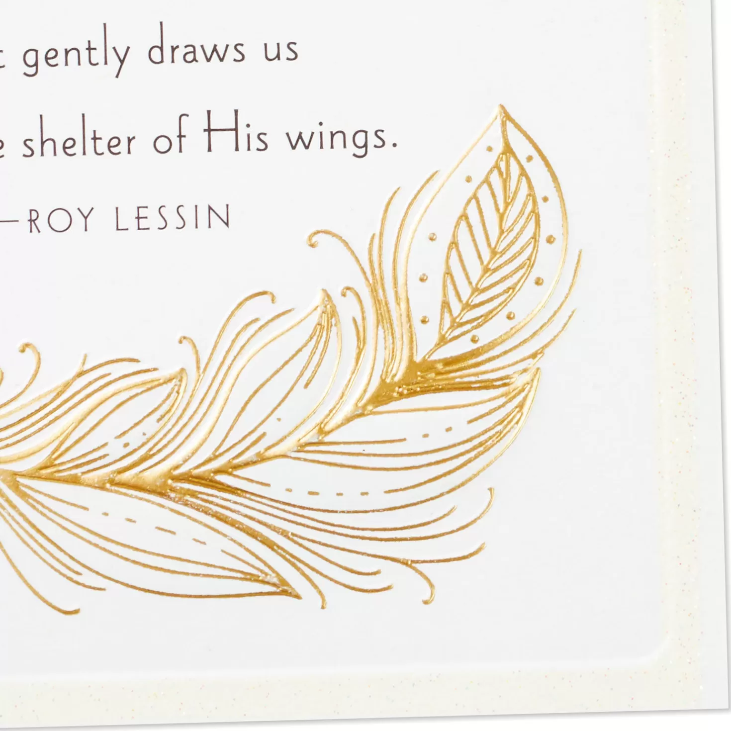 Sale Golden Feathers Religious Sympathy Card For Loss Of Loved One Sympathy