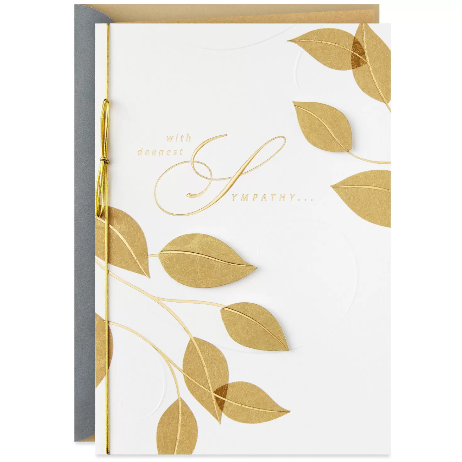 Clearance Golden Leaves Sympathy Card Sympathy