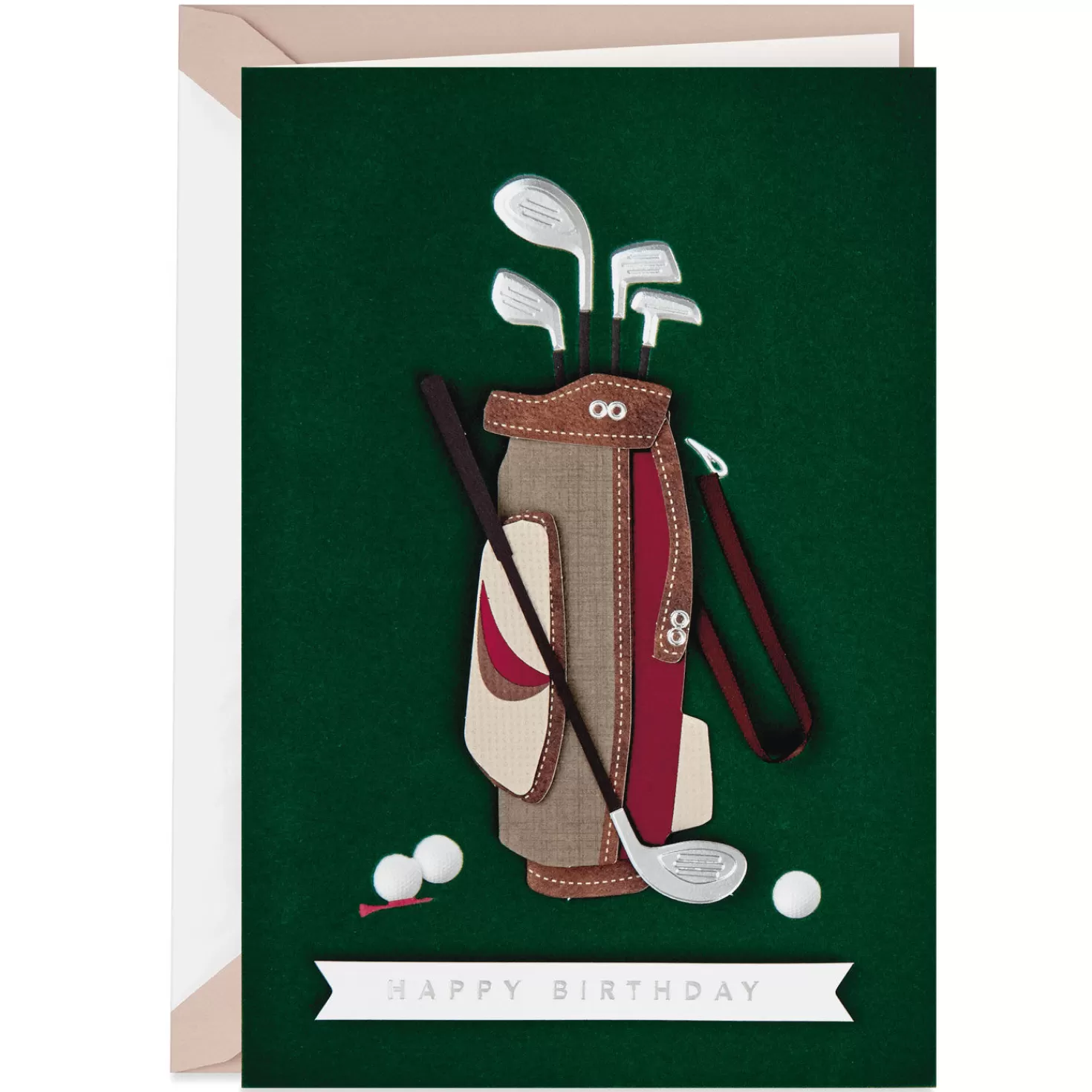 Birthday>Hallmark Golf Bag And Clubs Birthday Card