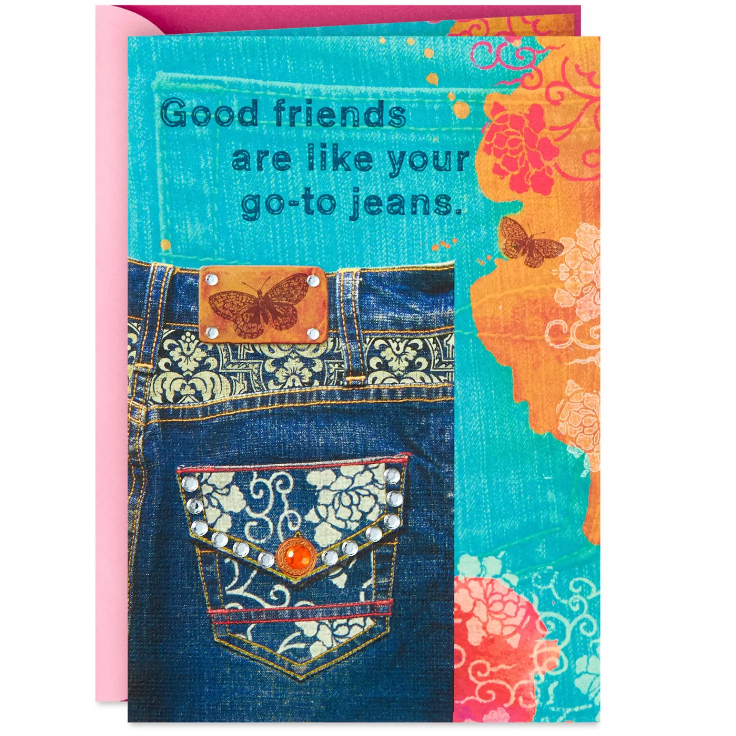 Birthday>Hallmark Good Friends Are Like Good Jeans Birthday Card
