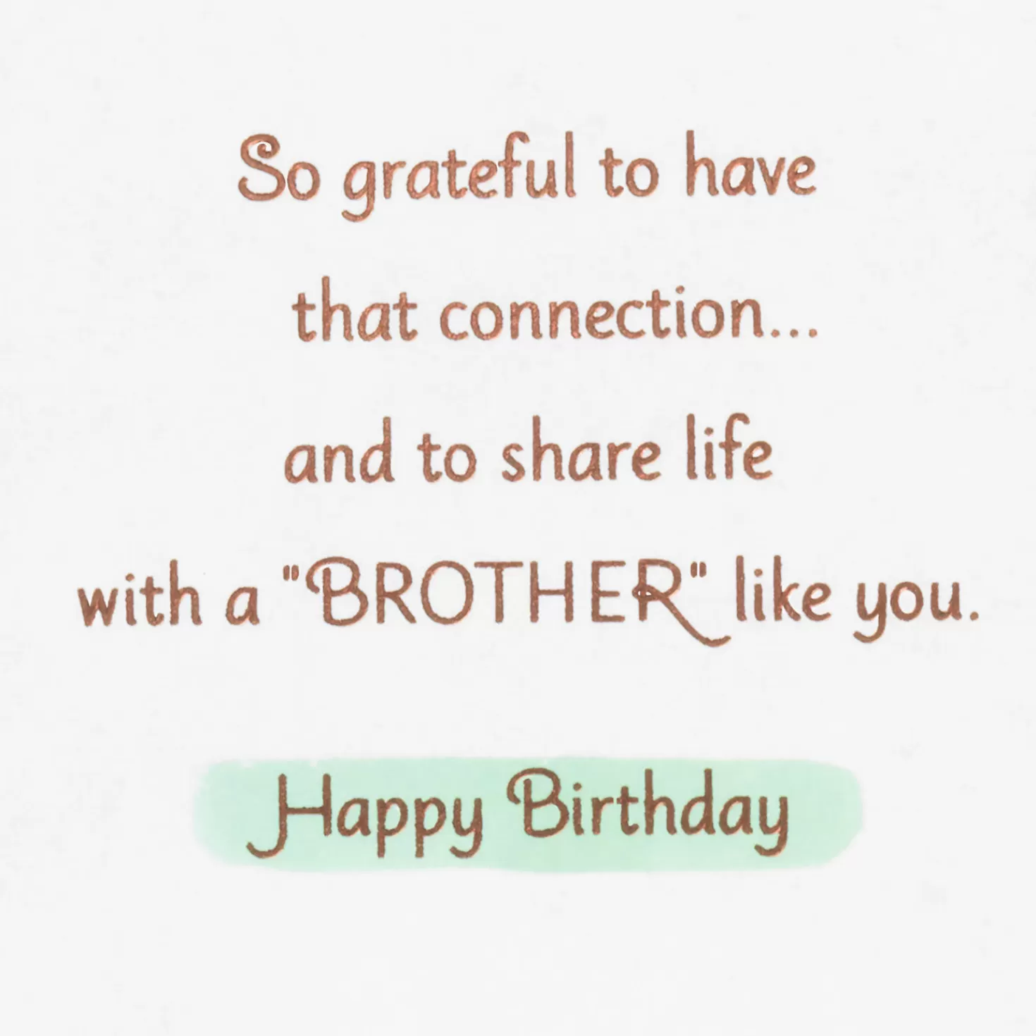 Birthday>Hallmark Grateful For The Connection Birthday Card For Like A Brother