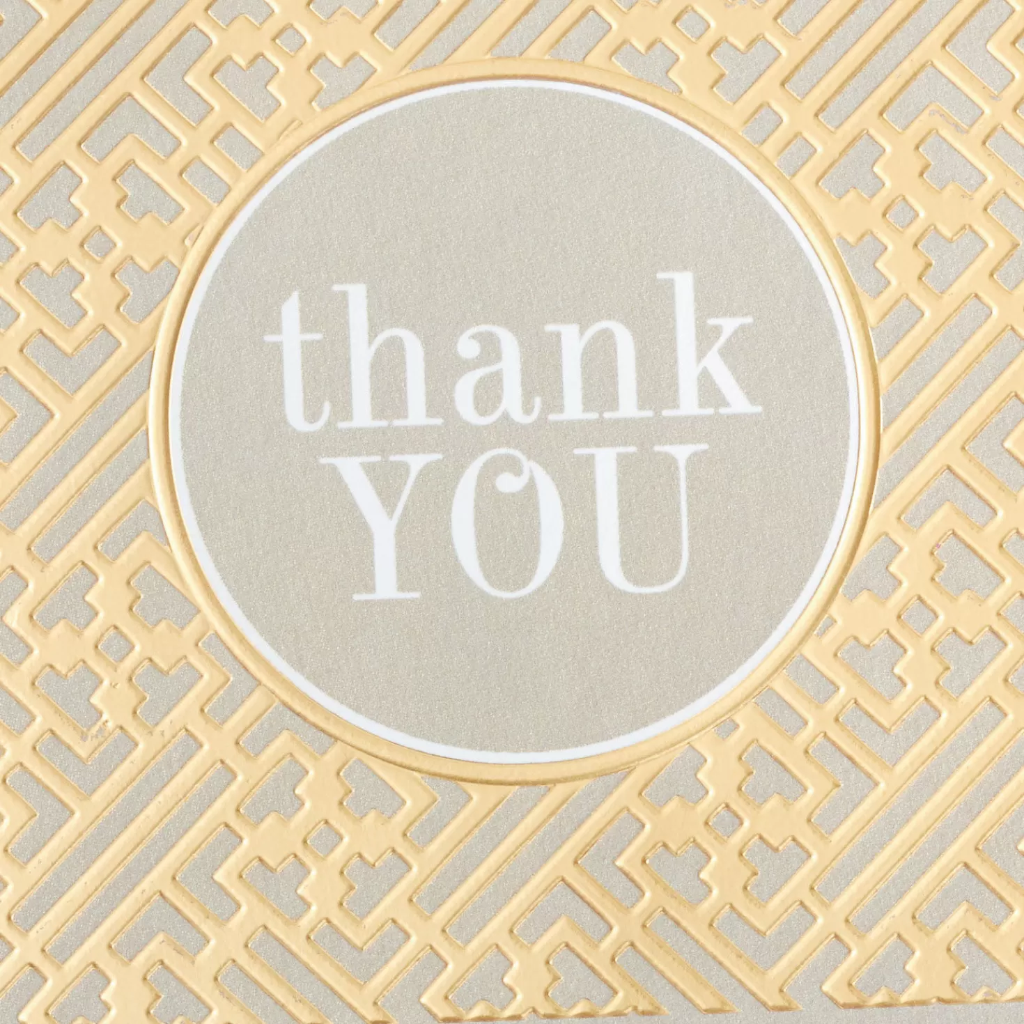 New Gray And Gold Bulk Blank Thank-You Notes, Pack Of 50 Thank You