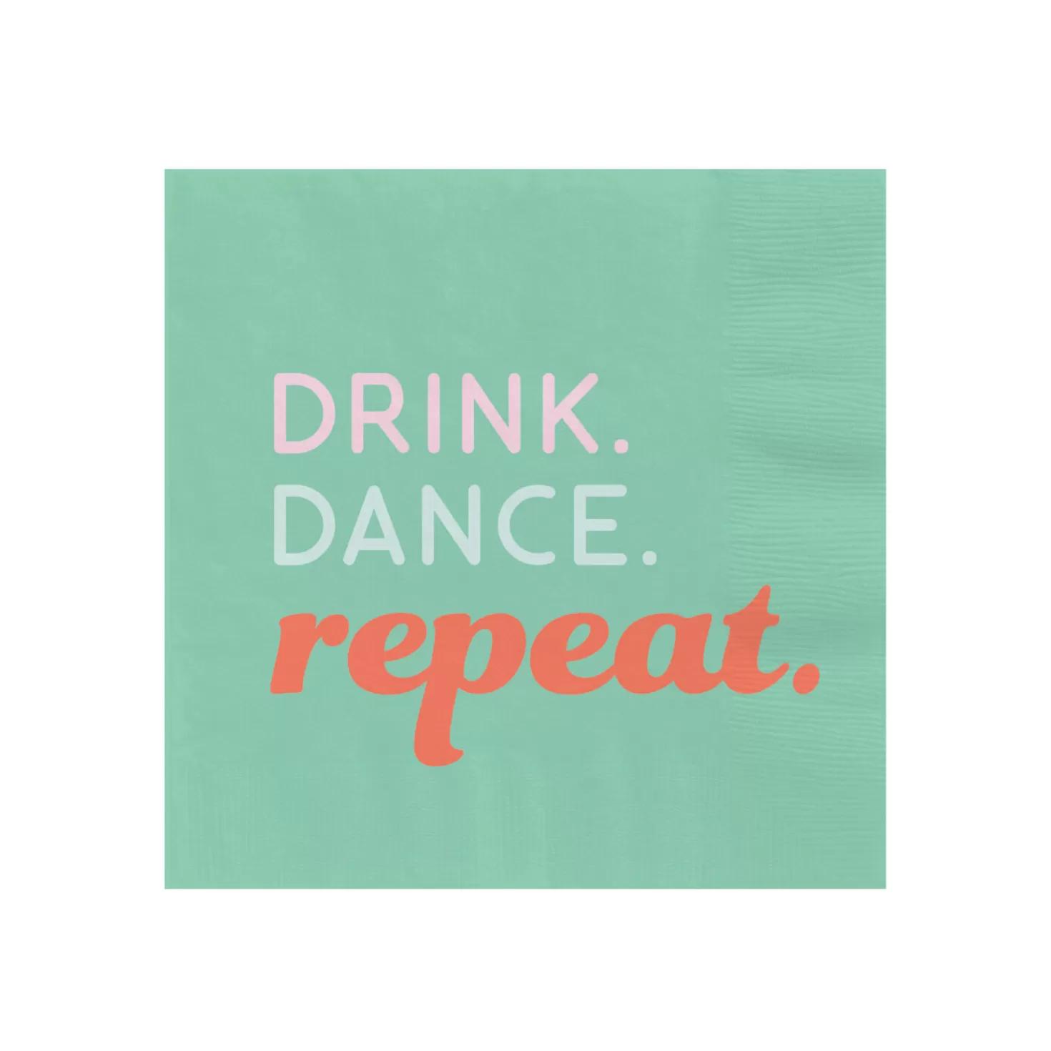 Birthday>Hallmark Green " Drink, Dance, Repeat" Cocktail Napkins, Set Of 16