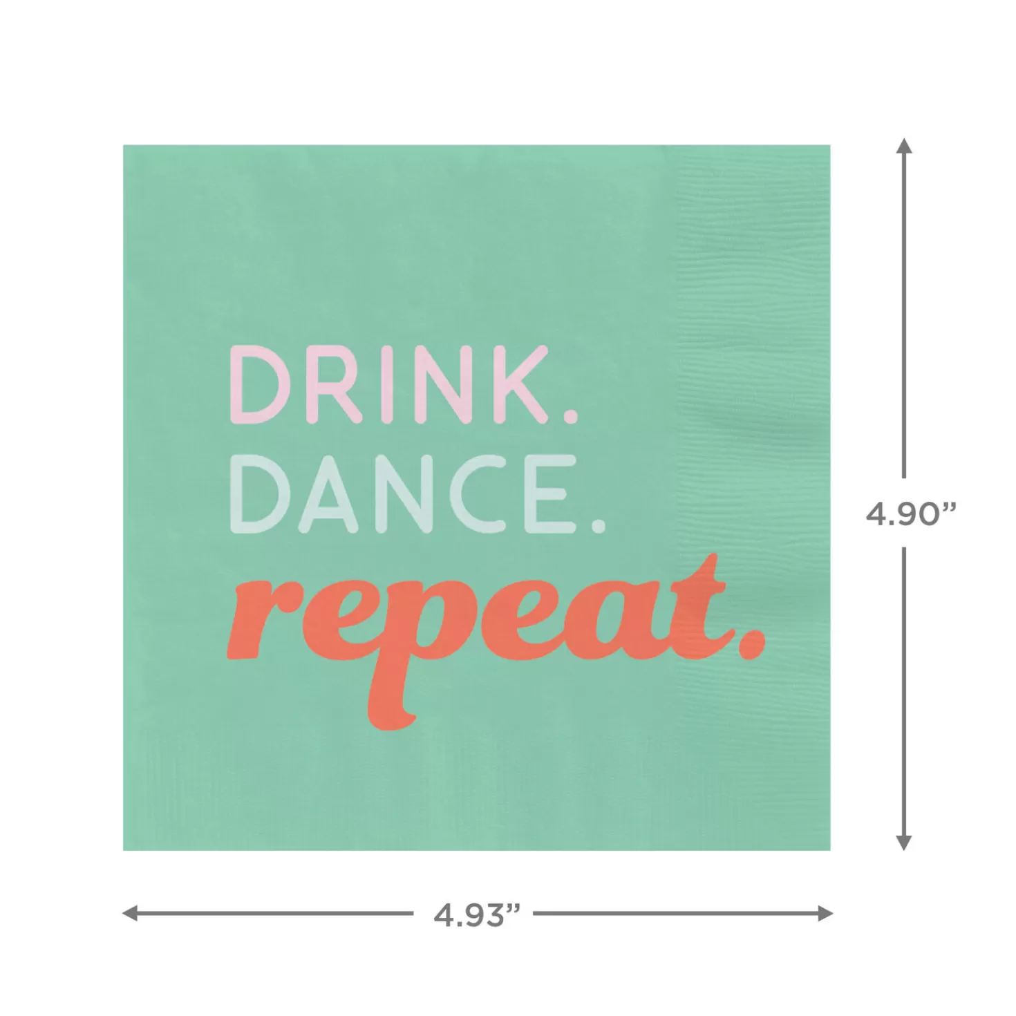 Birthday>Hallmark Green " Drink, Dance, Repeat" Cocktail Napkins, Set Of 16