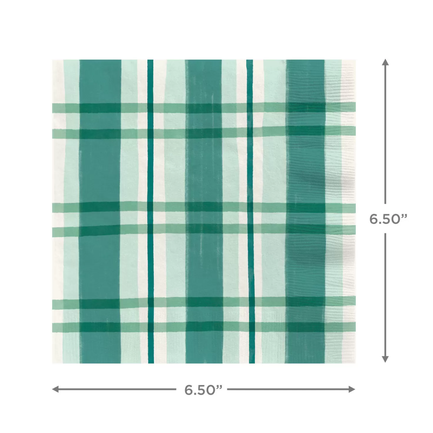 Birthday>Hallmark Green And White Plaid Dinner Napkins, Set Of 16